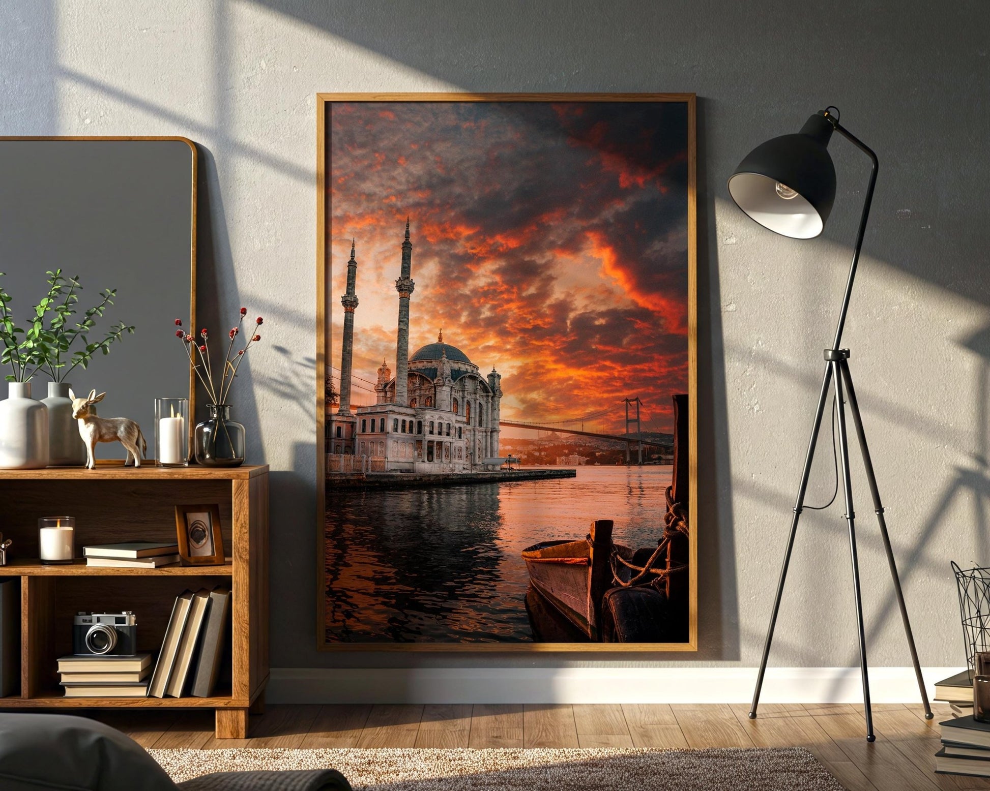 Ortakoy Mosque Wall Art | Istanbul Wall Decor - Bosphorus Sunrise Photo Print - Hasan Akbas Fine Art