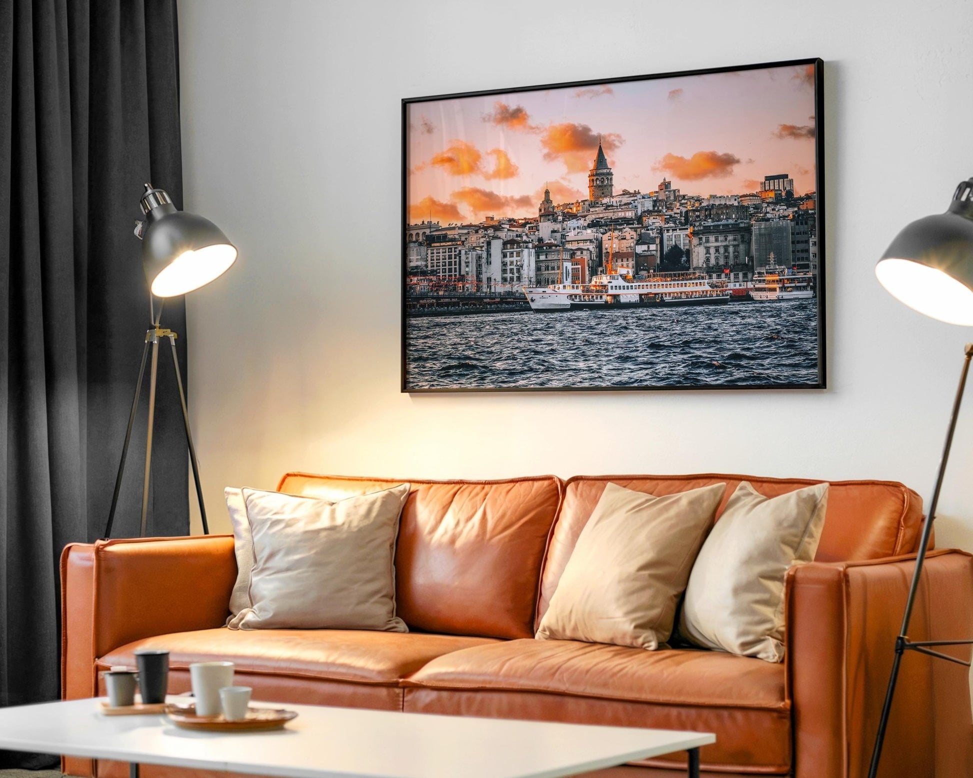 Galata Tower Sunset Print – Istanbul Wall Art | Turkey Photo Print, Framed Fine Art - Hasan Akbas Fine Art