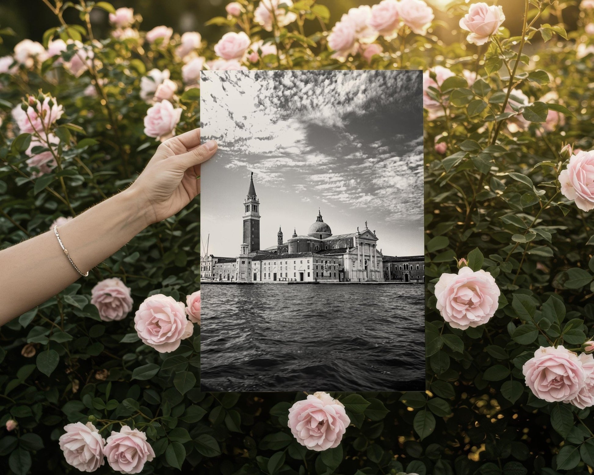Venice Wall Art – Black and White Italy Photography Print | San Giorgio Maggiore Large Decor - Hasan Akbas Fine Art