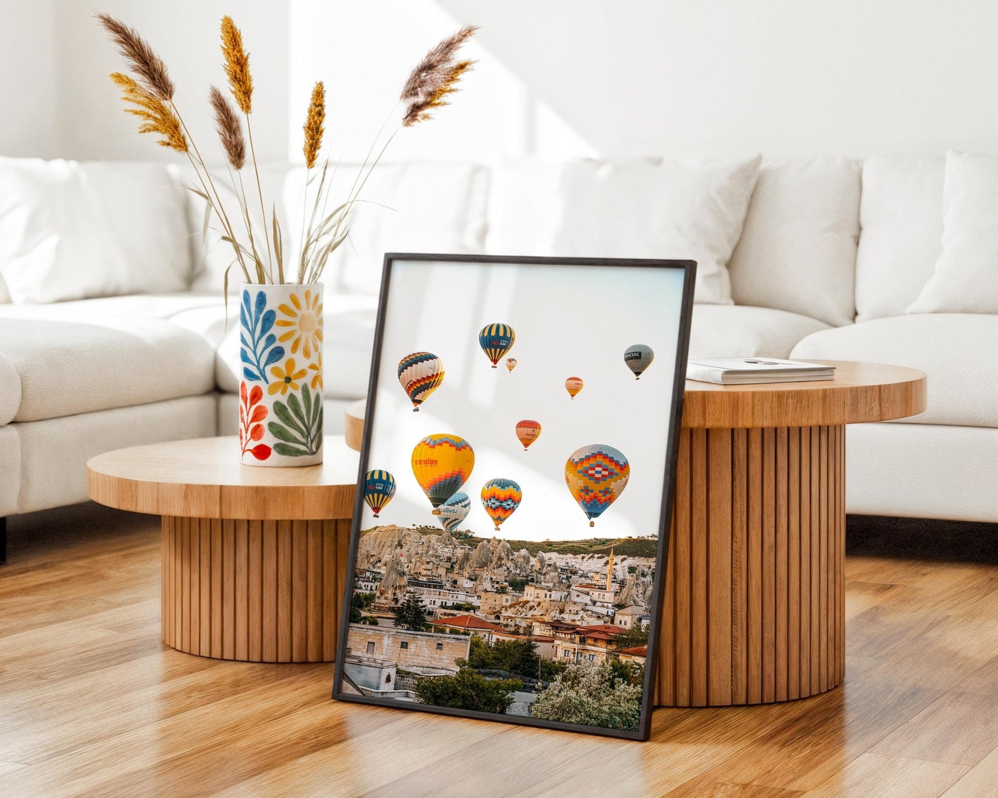 Cappadocia Wall Art, Goreme Turkey Photo, Hot Air Balloons Landscape Print, Travel Home Decor - Hasan Akbas Fine Art