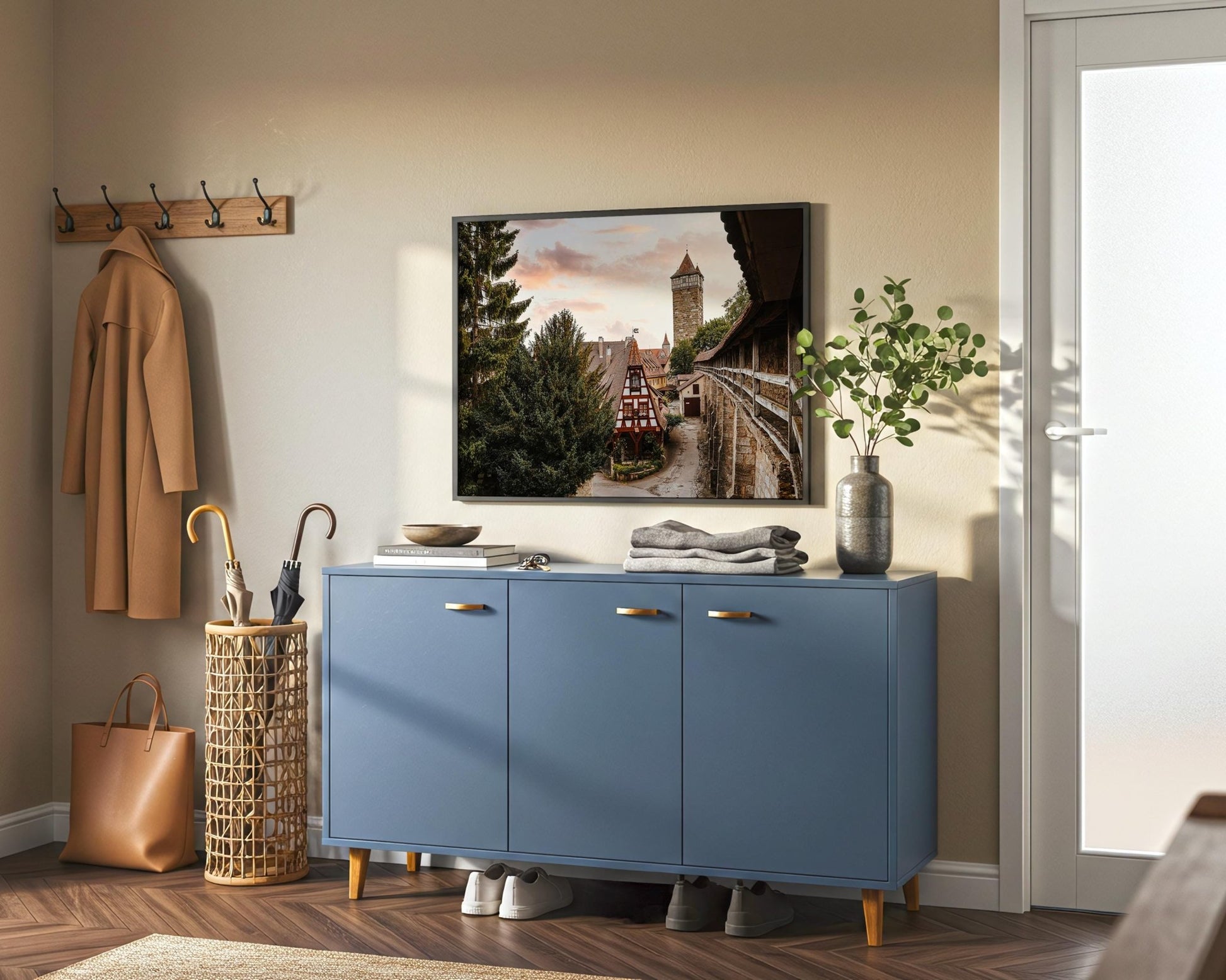 Rothenburg Germany Print - Morning Light on Old Town Timber Houses - Hasan Akbas Fine Art