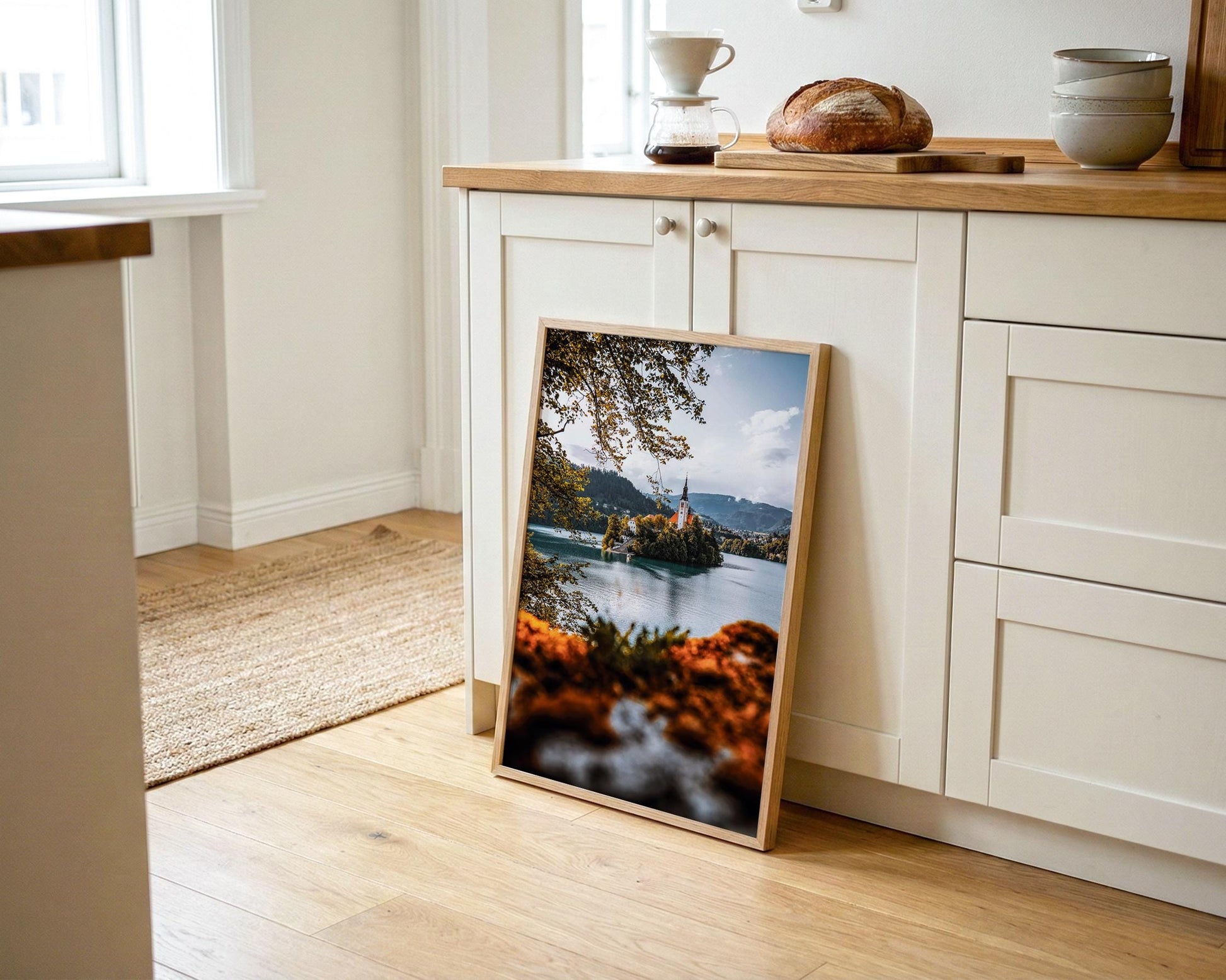 Lake Bled Wall Art – Slovenia Landscape Print | Autumn Island Church Fine Art - Hasan Akbas Fine Art