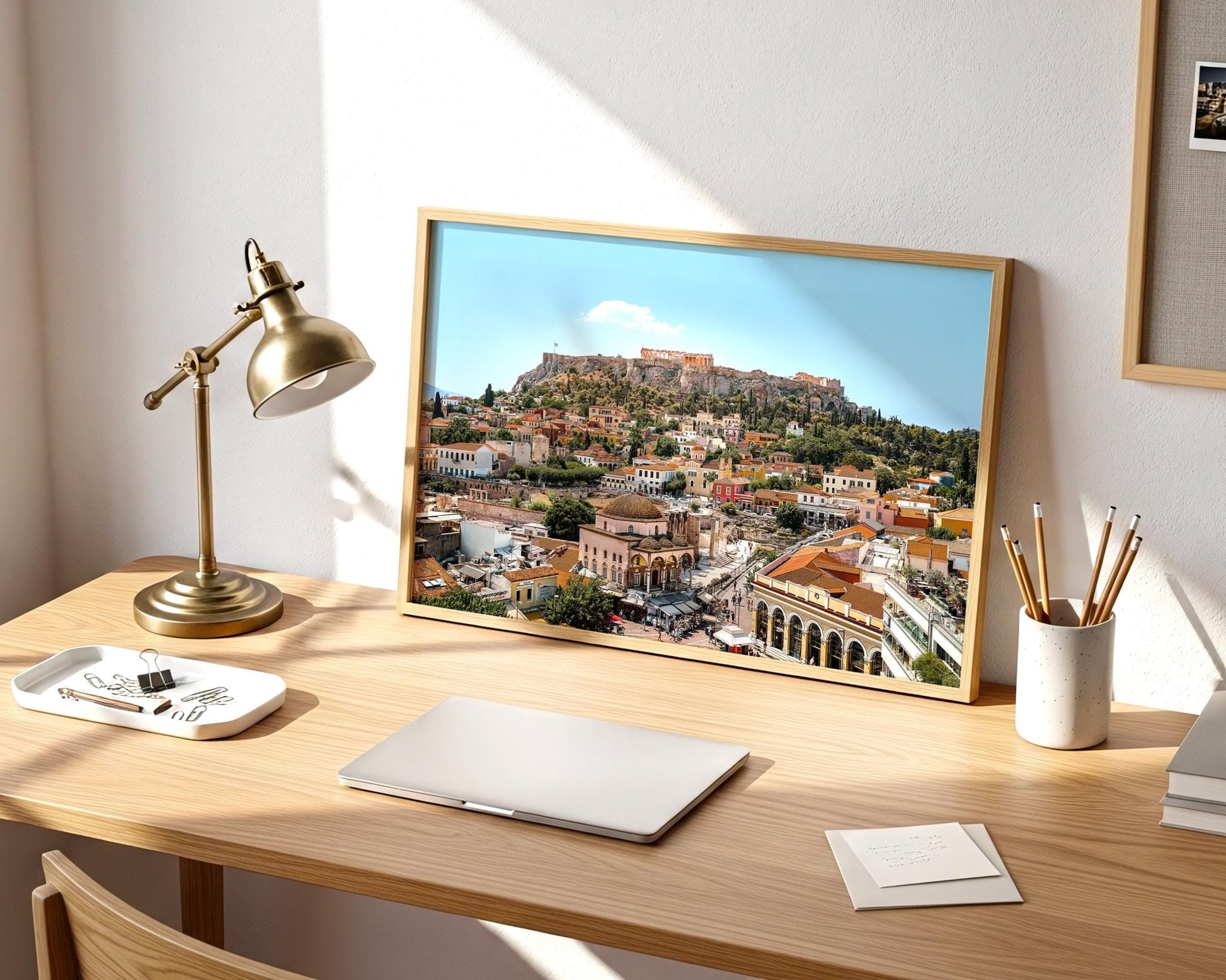 Athens Acropolis Print – Parthenon Photo With Mediterranean Cityscape & Terracotta Rooftops - Hasan Akbas Fine Art