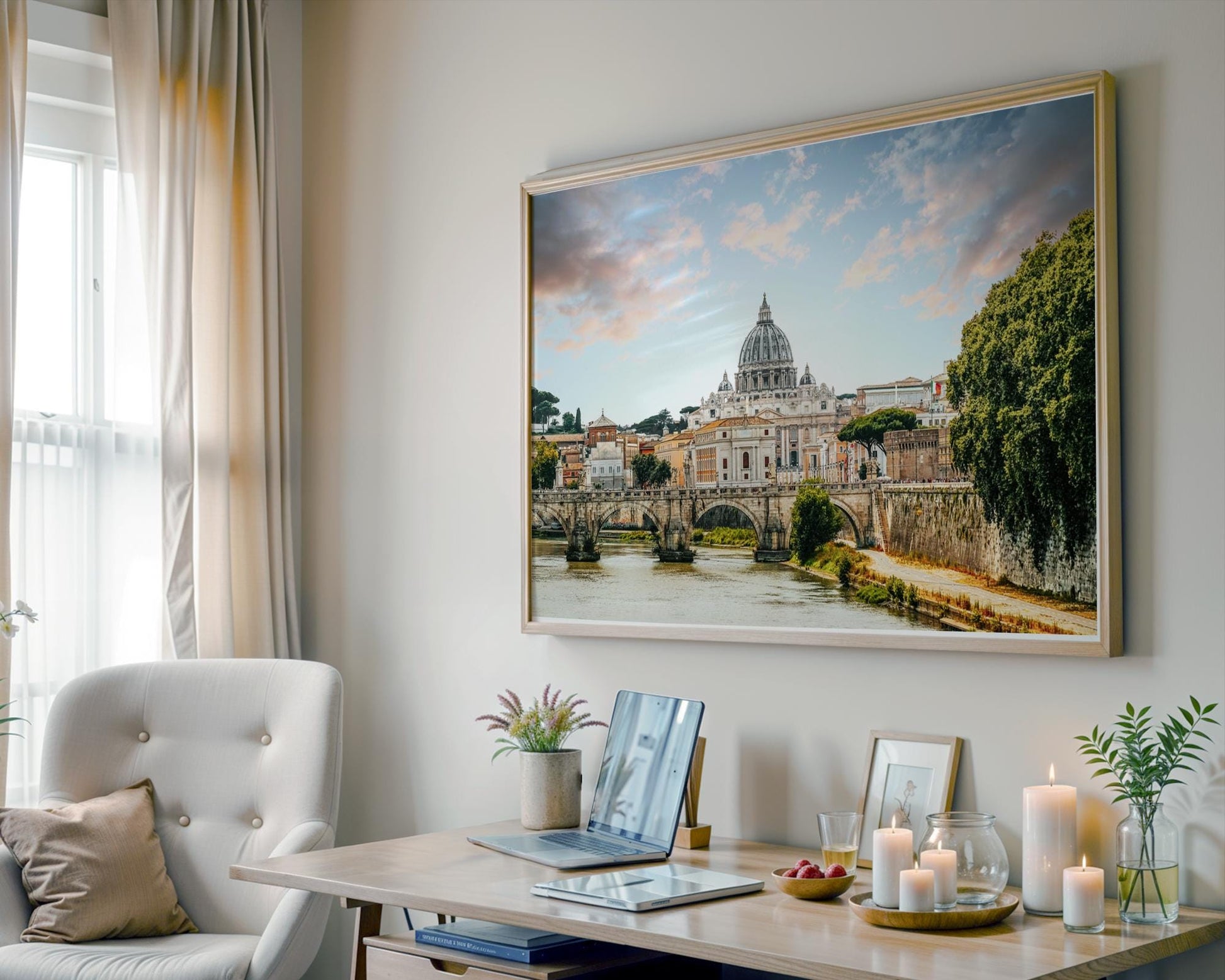 Rome Wall Art Print – St Peter’s Basilica Photo | Vatican City Art, Tiber River - Hasan Akbas Fine Art
