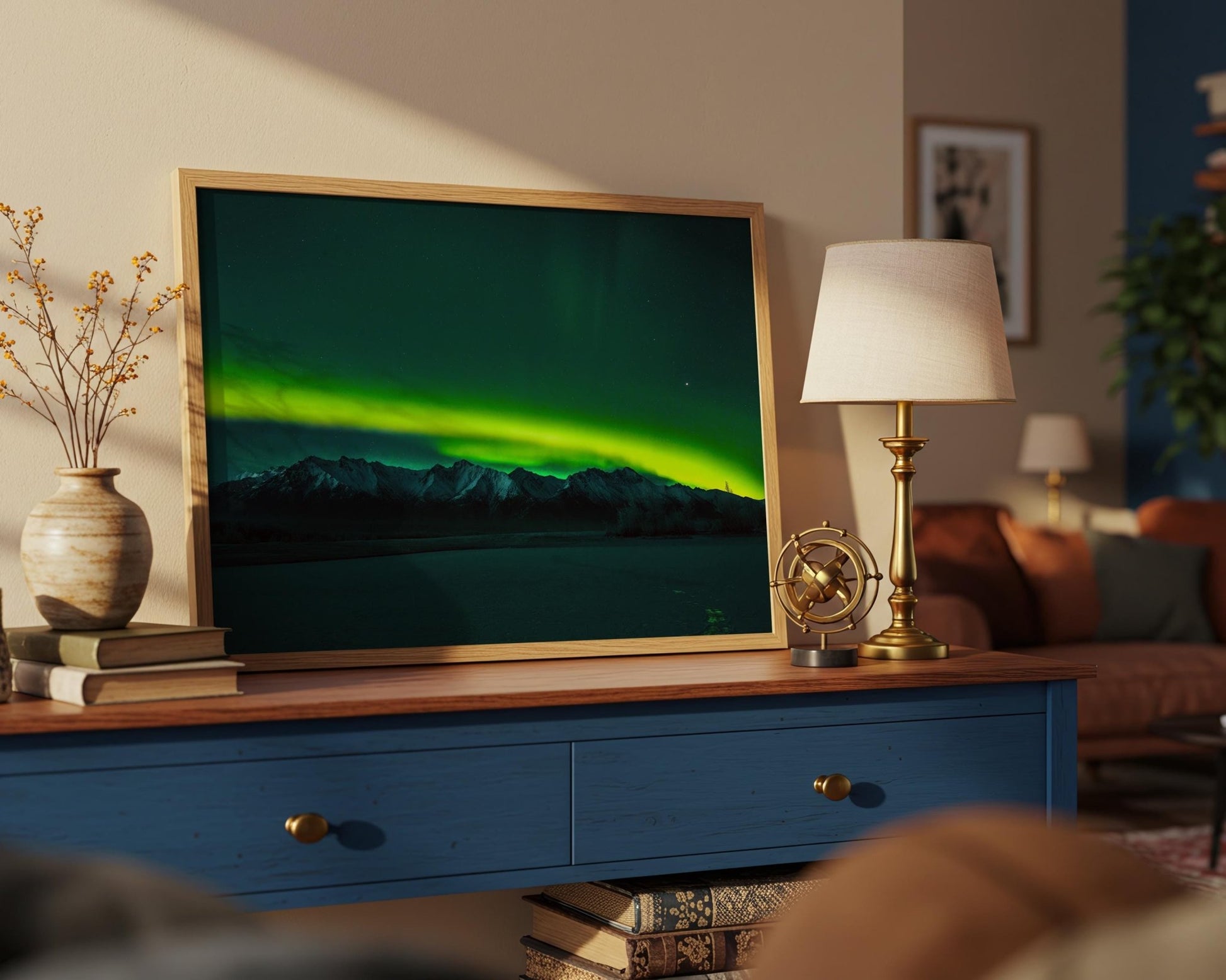 Alaska USA Northern Lights Wall Art, Aurora Borealis Photo, Fairbanks Print, Nature Home Decor - Hasan Akbas Fine Art