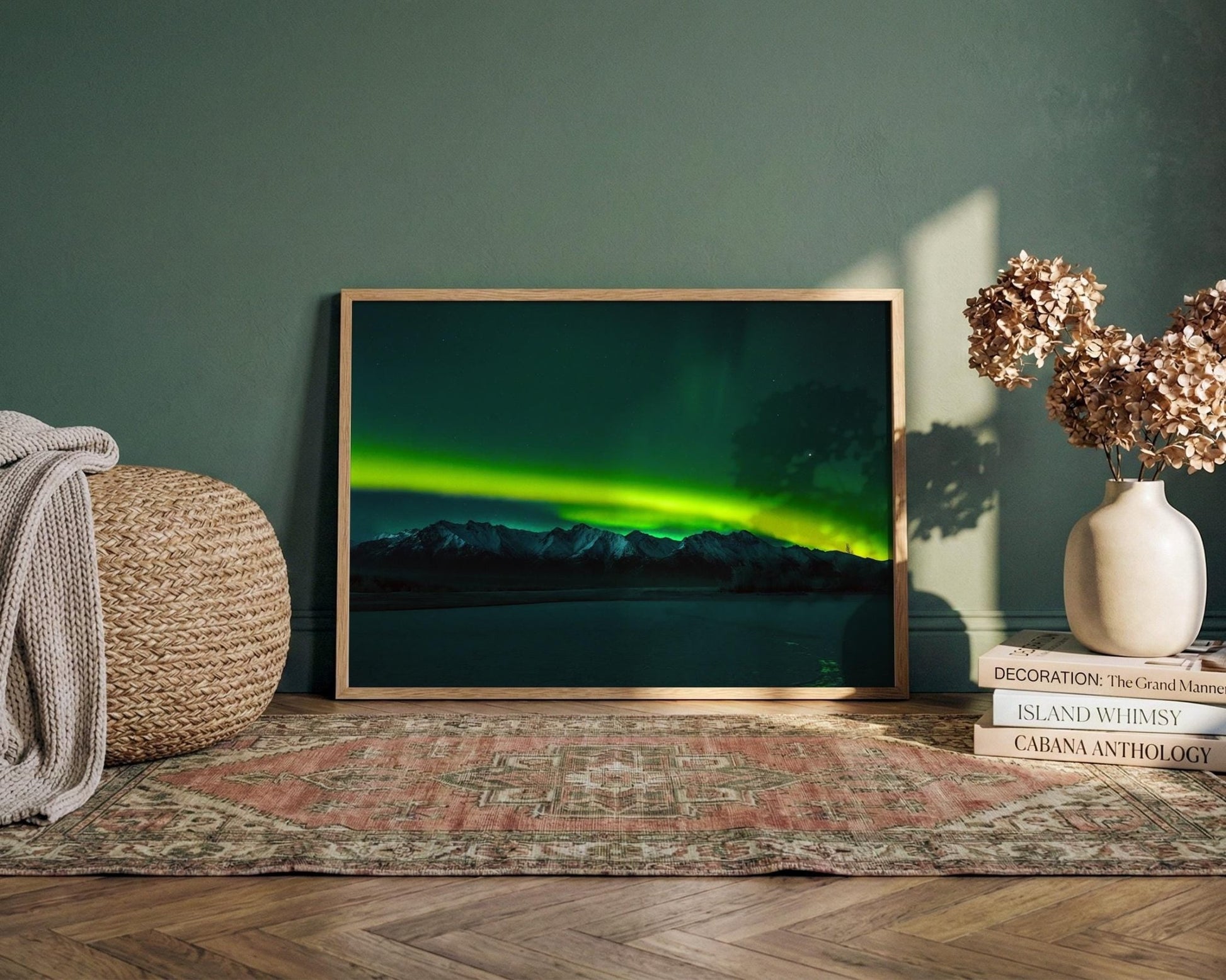 Alaska USA Northern Lights Wall Art, Aurora Borealis Photo, Fairbanks Print, Nature Home Decor - Hasan Akbas Fine Art