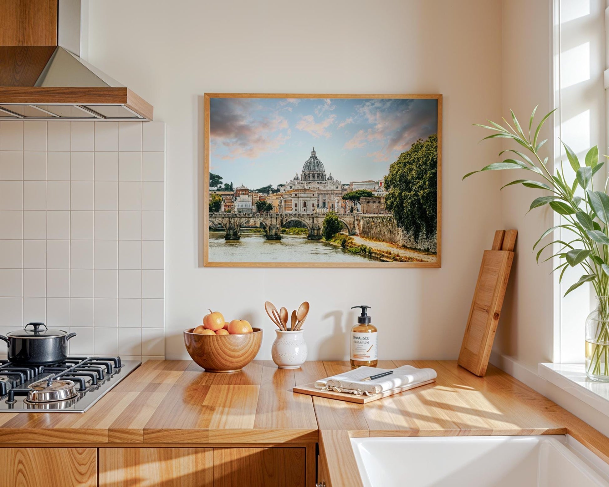 Rome Wall Art Print – St Peter’s Basilica Photo | Vatican City Art, Tiber River - Hasan Akbas Fine Art