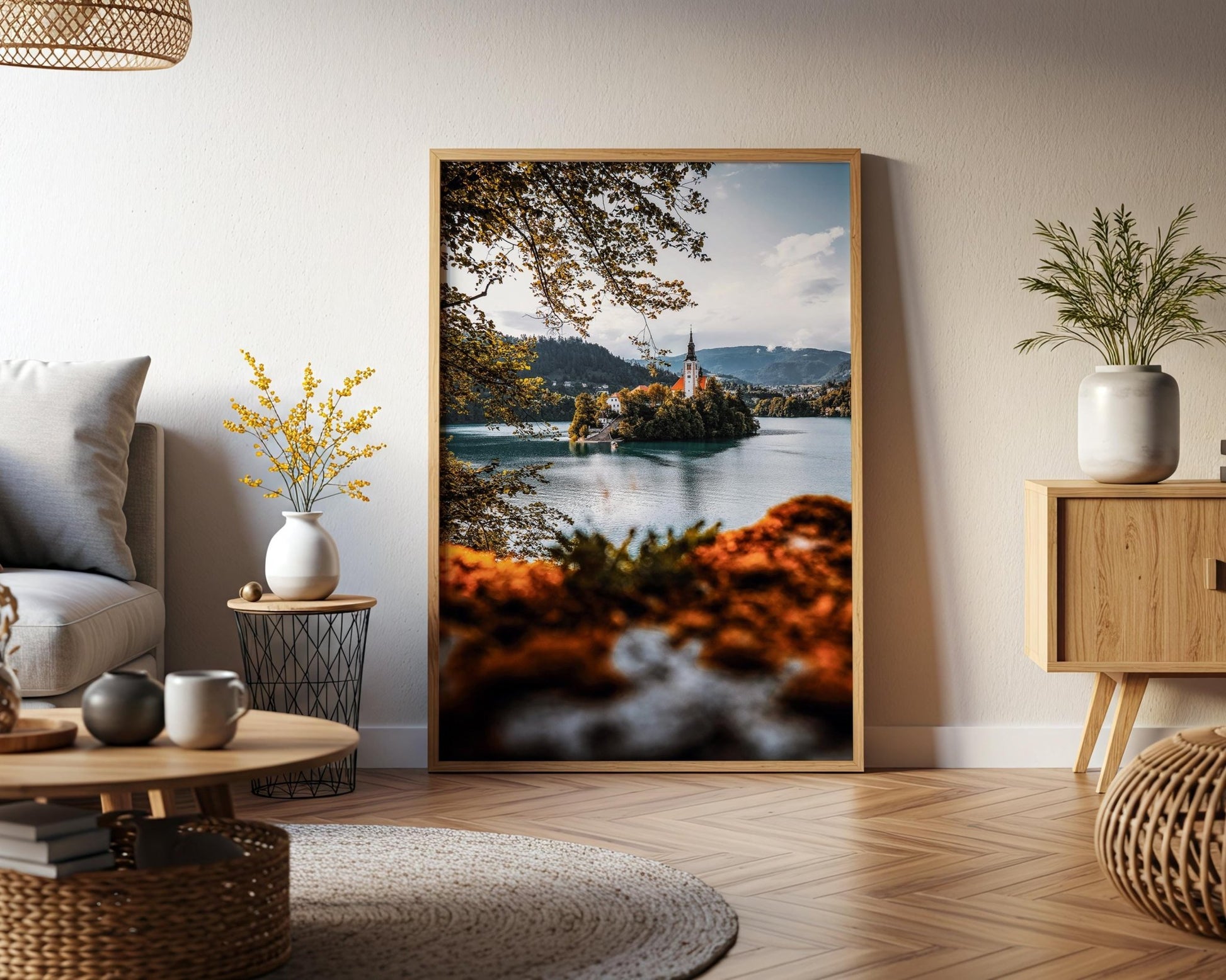 Lake Bled Wall Art – Slovenia Landscape Print | Autumn Island Church Fine Art - Hasan Akbas Fine Art