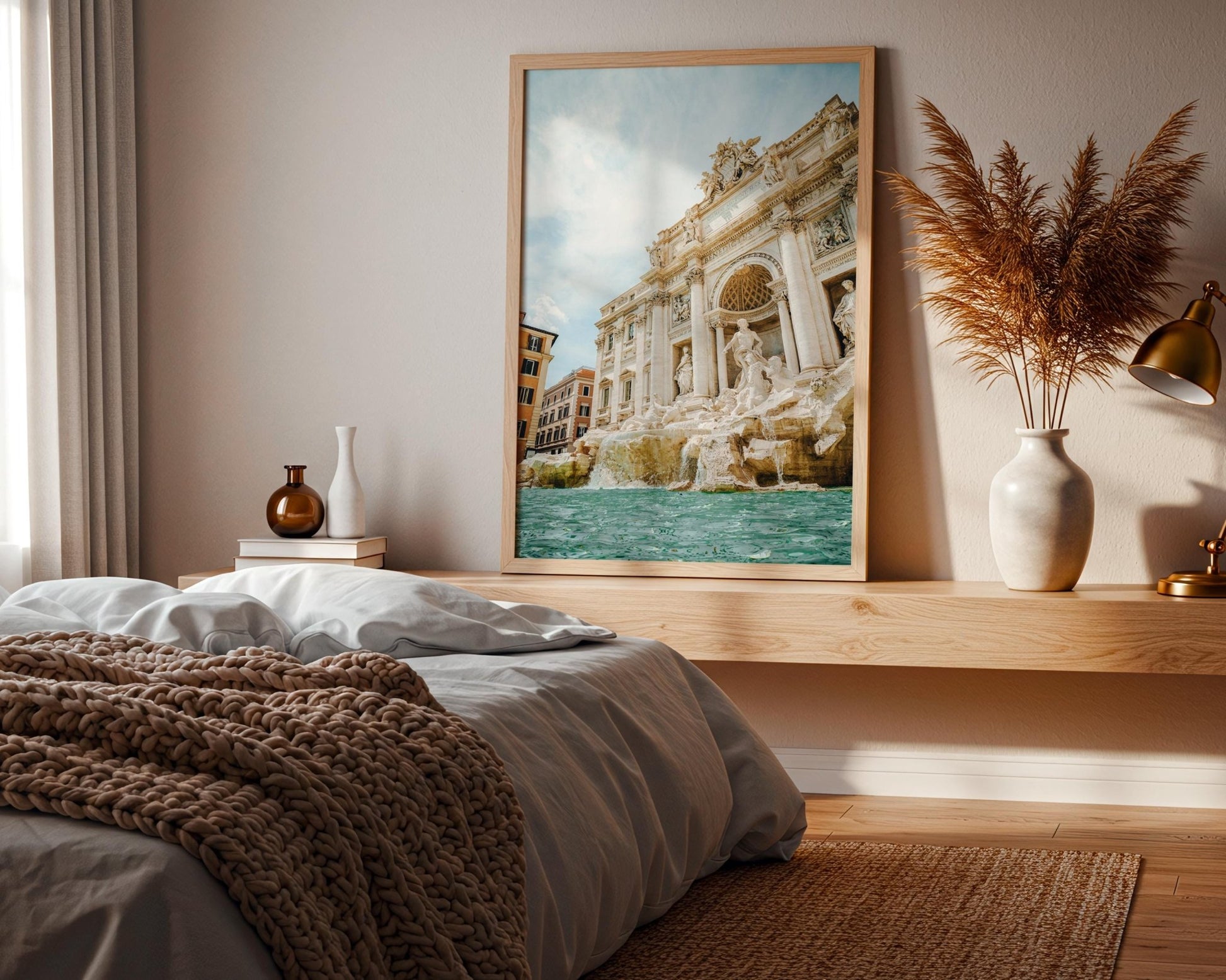 Rome Italy Trevi Fountain Print, Baroque Marble Photo, Turquoise Water Wall Art, Home Decor - Hasan Akbas Fine Art