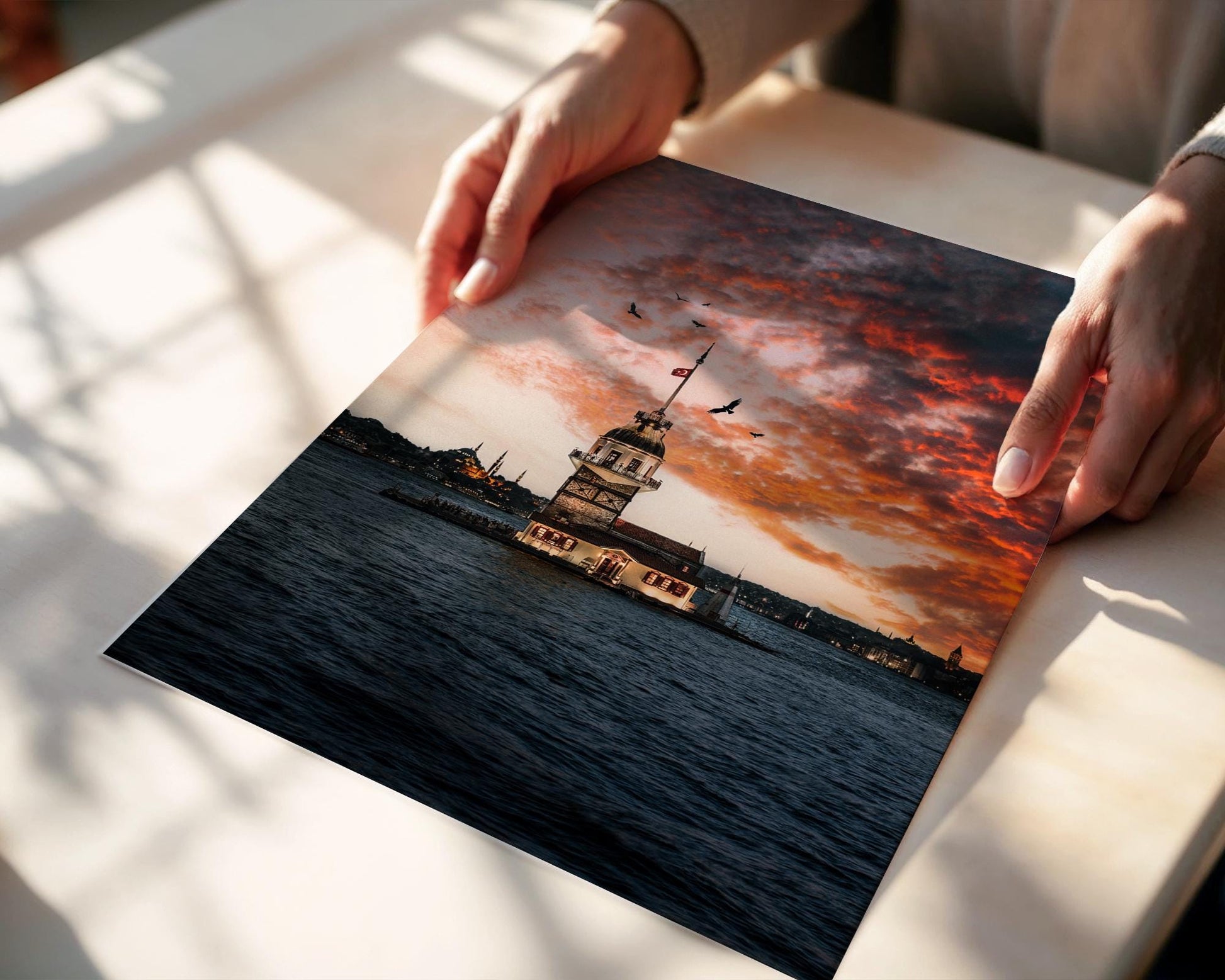 Istanbul Wall Art Set – Triptych Prints of Hagia Sophia, Maiden’s Tower & Ortakoy Mosque - Hasan Akbas Fine Art