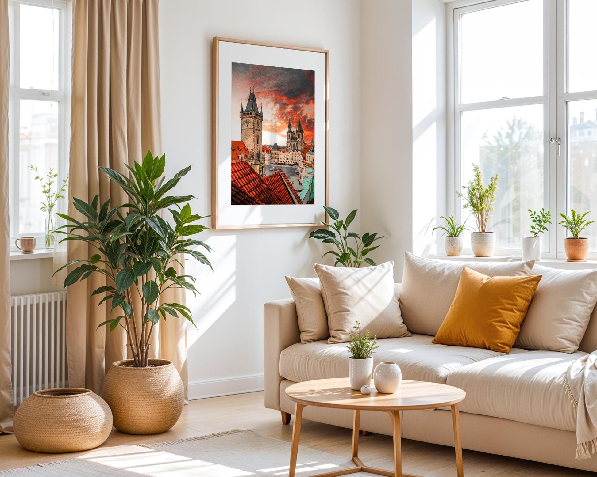 Prague Old Town Square Print – Fine Art Photography of Tyn Church Sunset Skyline - Hasan Akbas Fine Art