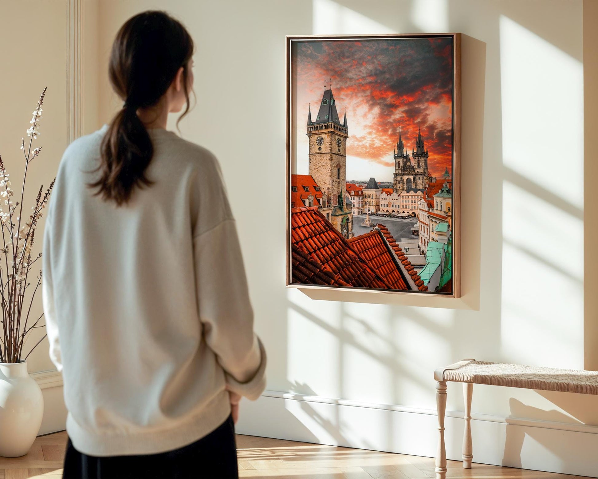 Prague Old Town Square Print – Fine Art Photography of Tyn Church Sunset Skyline - Hasan Akbas Fine Art