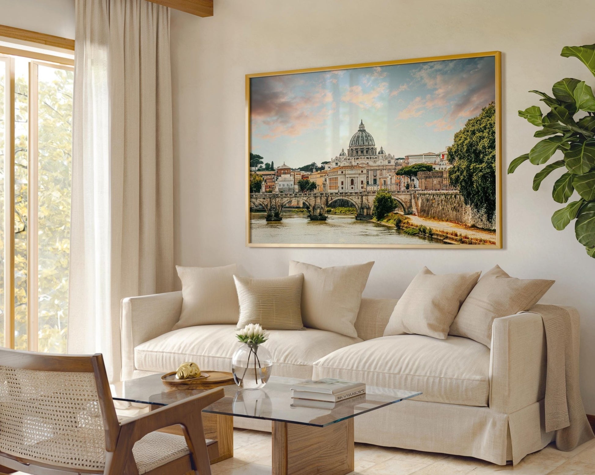 Rome Wall Art Print – St Peter’s Basilica Photo | Vatican City Art, Tiber River - Hasan Akbas Fine Art