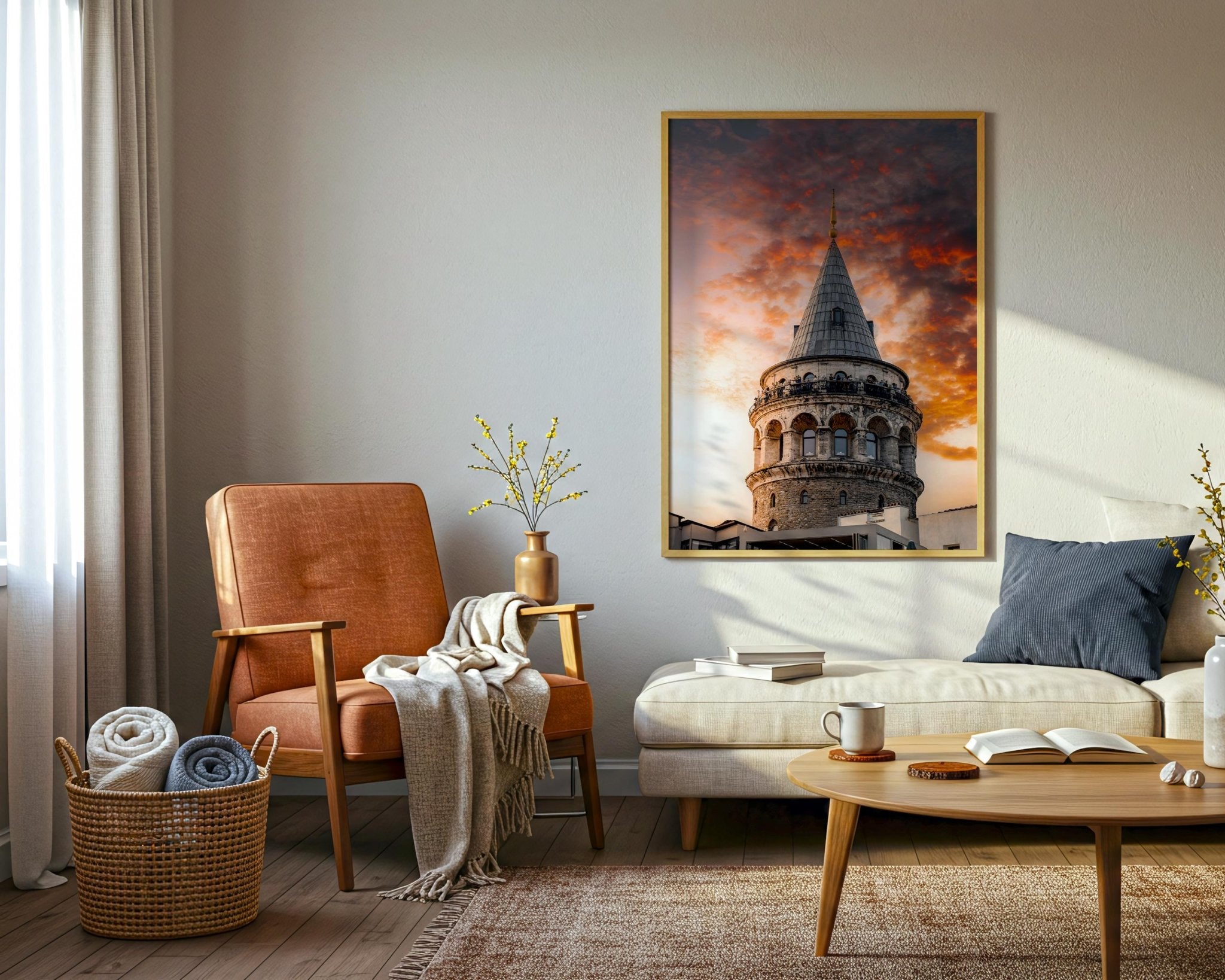 Galata Tower Wall Art, Istanbul Turkey Photo Print, Sunset Cityscape Home Decor - Hasan Akbas Fine Art