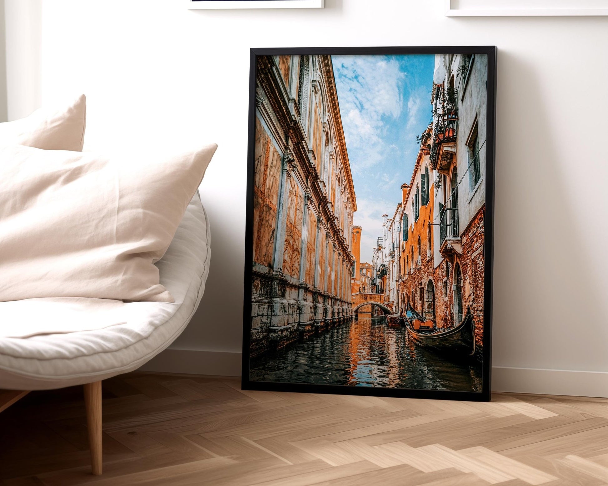 Venice Canal Wall Art - Gondola Photo Print | Rustic Italy Wall Decor Gift - Hasan Akbas Fine Art