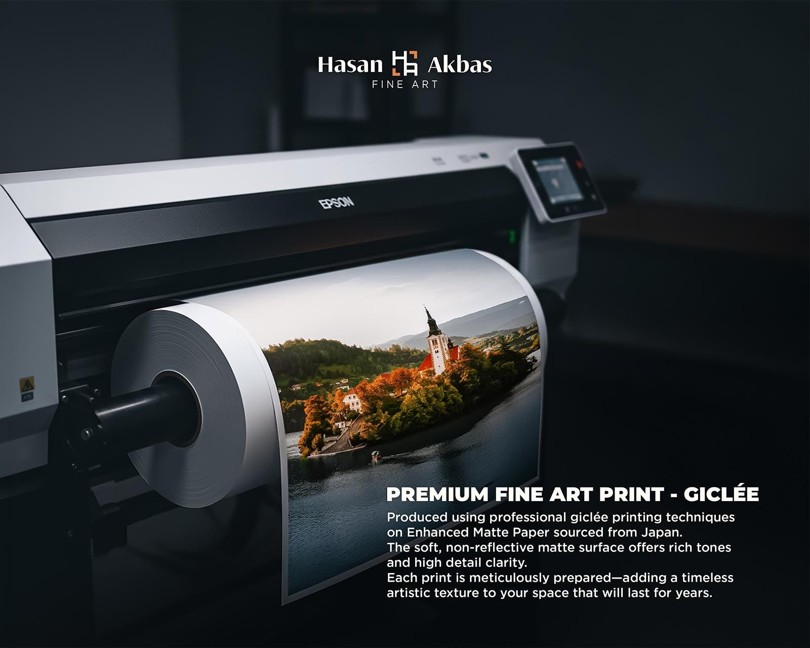 Lake Bled Wall Art – Slovenia Landscape Print | Autumn Island Church Fine Art - Hasan Akbas Fine Art