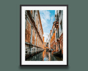 Venice Canal Wall Art - Gondola Photo Print | Rustic Italy Wall Decor Gift - Hasan Akbas Fine Art