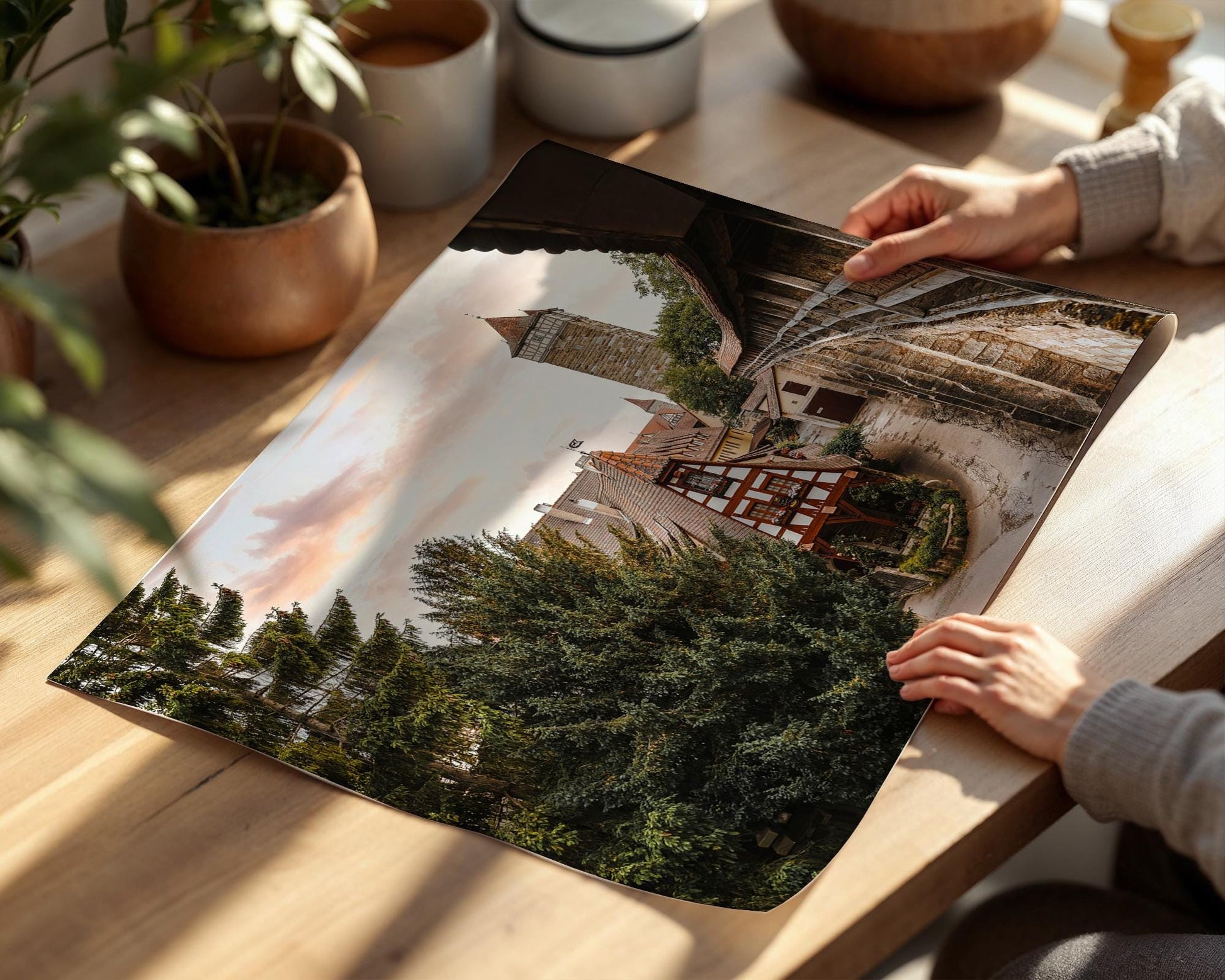 Rothenburg Germany Print - Morning Light on Old Town Timber Houses - Hasan Akbas Fine Art