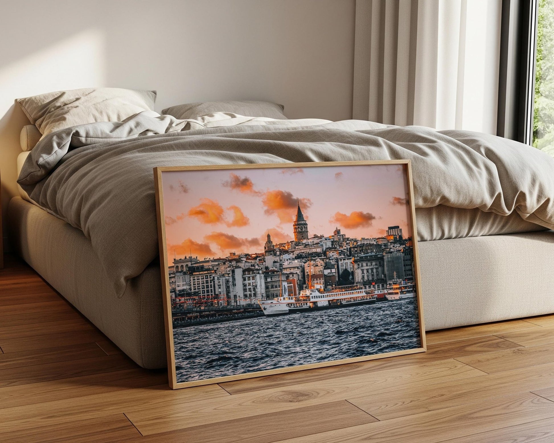Galata Tower Sunset Print – Istanbul Wall Art | Turkey Photo Print, Framed Fine Art - Hasan Akbas Fine Art
