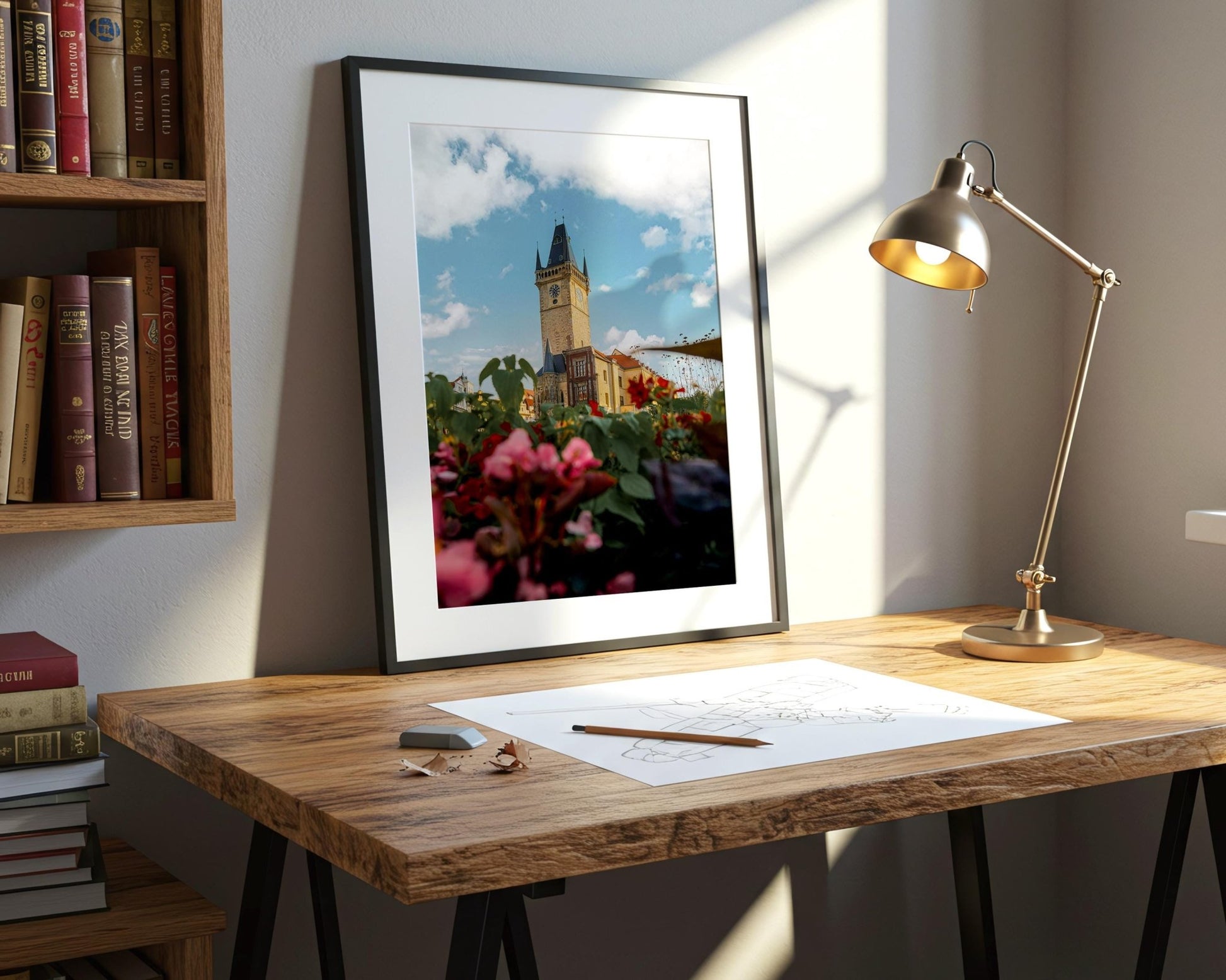 Prague Clock Print - Astronomical Clock Tower Fine Art, Old Town Hall Wall Decor - Hasan Akbas Fine Art