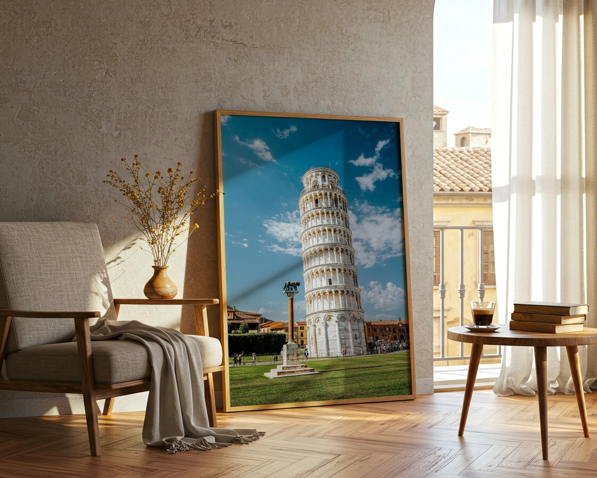 Pisa Italy Wall Art Print, Leaning Tower Photo, Tuscany Photography, Minimalist Home Decor - Hasan Akbas Fine Art