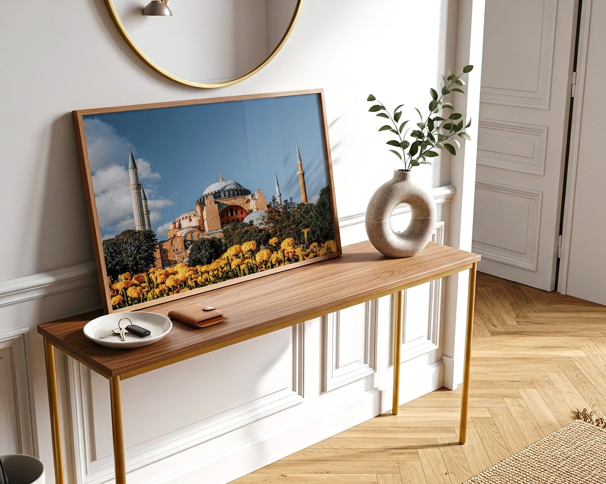 Hagia Sophia Wall Art, Istanbul Photo, Turkey Print, Garden Flowers, Iconic Landmark Home Decor - Hasan Akbas Fine Art