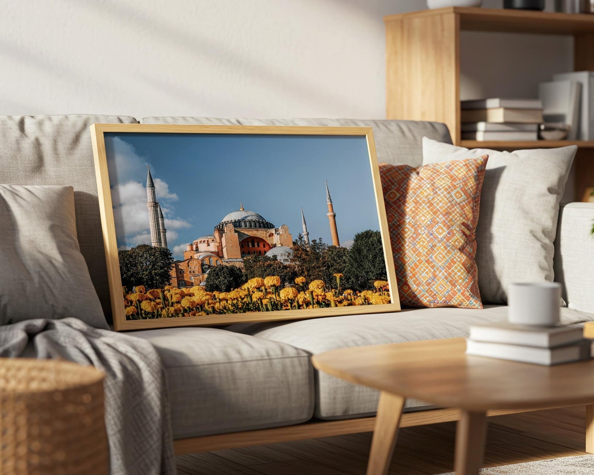 Hagia Sophia Wall Art, Istanbul Photo, Turkey Print, Garden Flowers, Iconic Landmark Home Decor - Hasan Akbas Fine Art