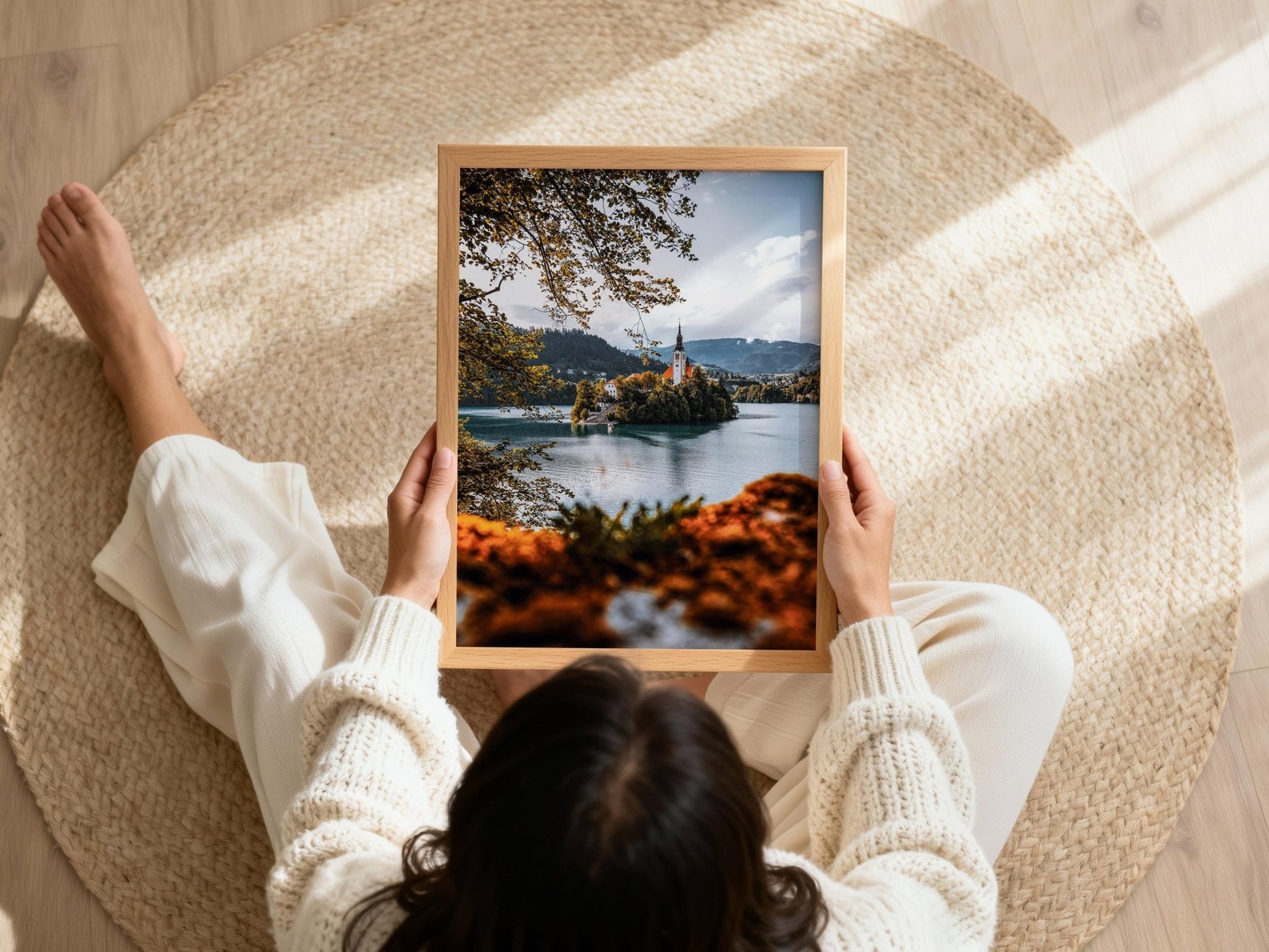 Lake Bled Wall Art – Slovenia Landscape Print | Autumn Island Church Fine Art - Hasan Akbas Fine Art