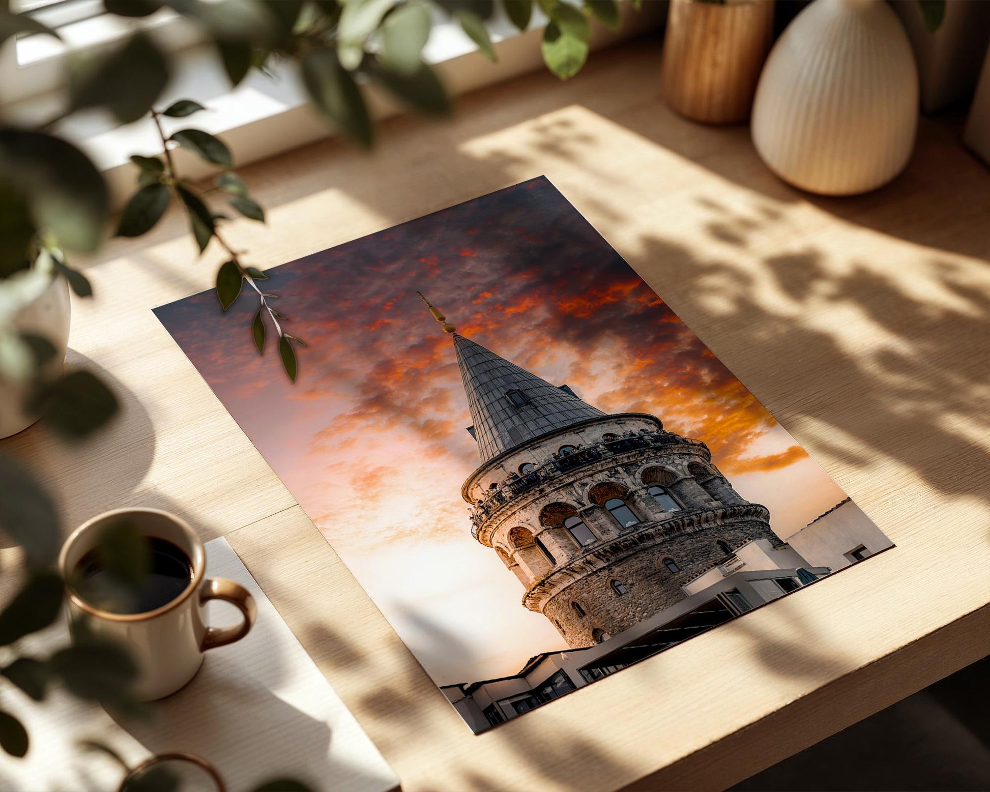 Galata Tower Wall Art, Istanbul Turkey Photo Print, Sunset Cityscape Home Decor - Hasan Akbas Fine Art