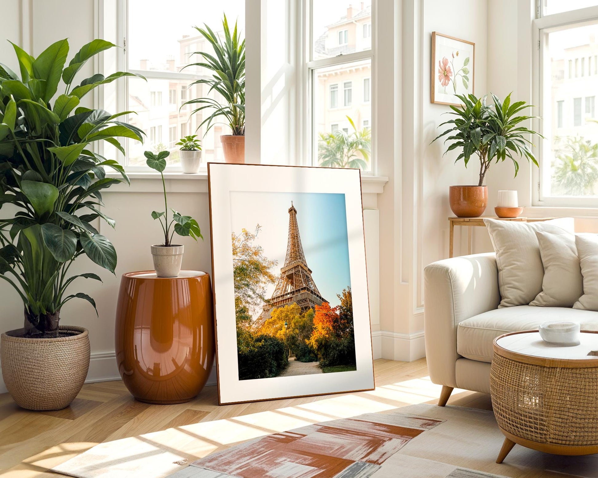 Paris France Eiffel Tower Print, Autumn Golden Hour Photo, Iconic Wall Art, Home Decor - Hasan Akbas Fine Art