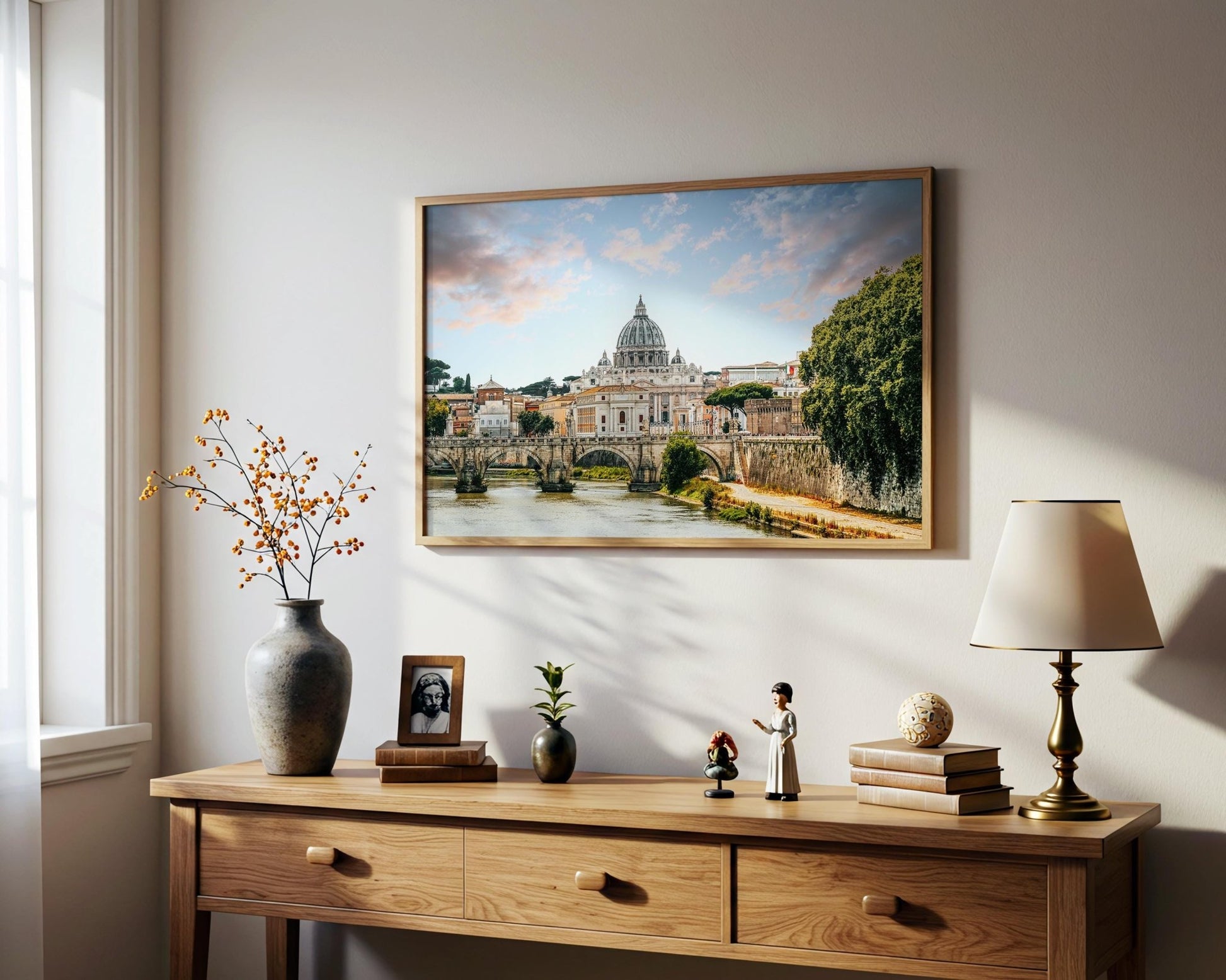 Rome Wall Art Print – St Peter’s Basilica Photo | Vatican City Art, Tiber River - Hasan Akbas Fine Art