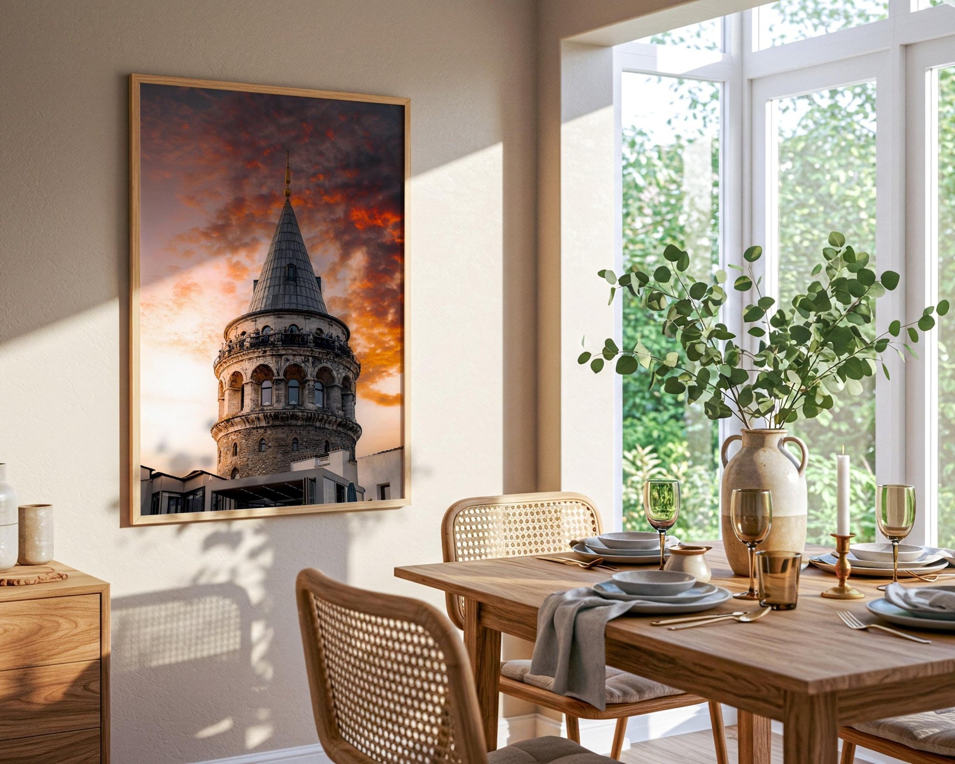 Galata Tower Wall Art, Istanbul Turkey Photo Print, Sunset Cityscape Home Decor - Hasan Akbas Fine Art