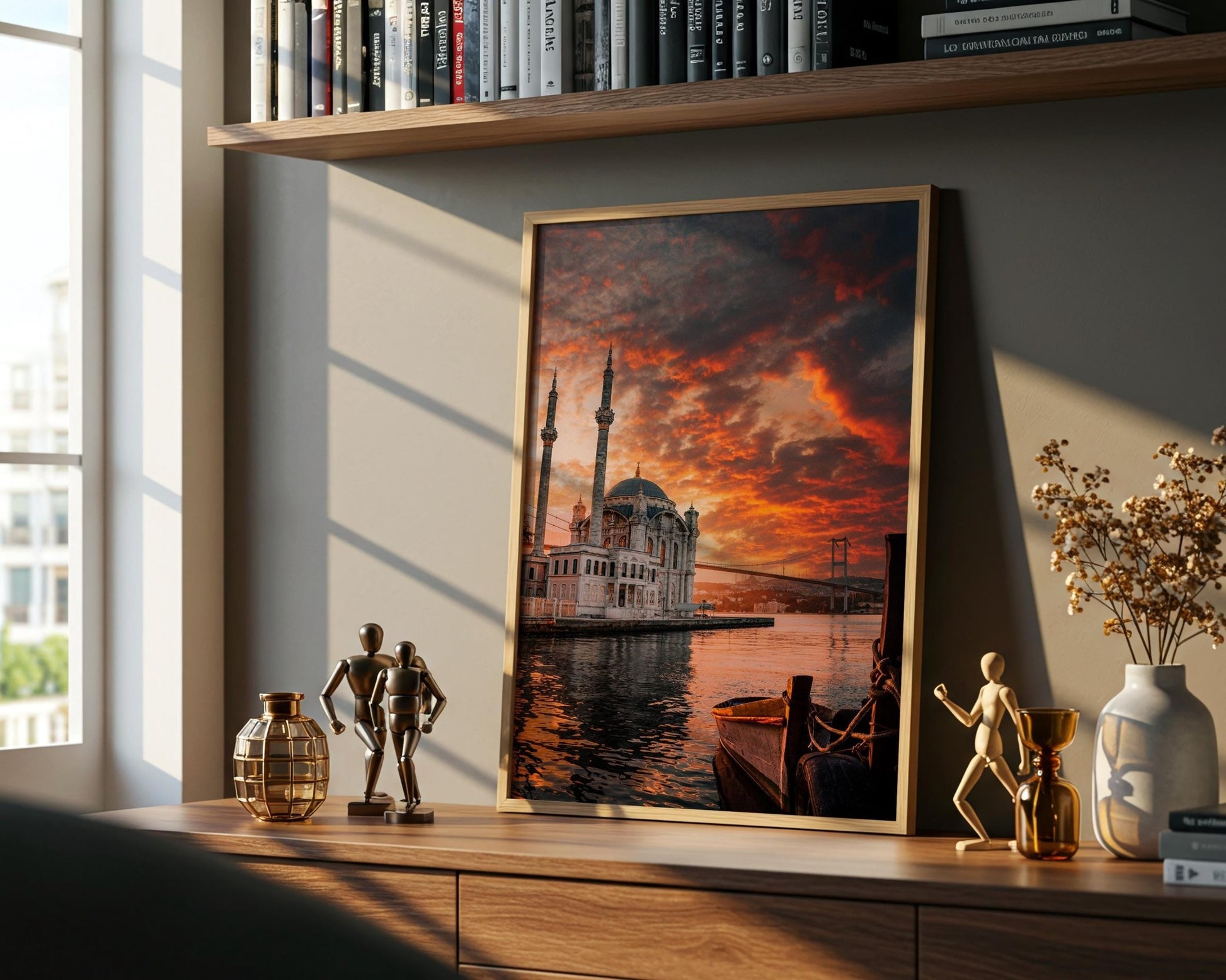 Ortakoy Mosque Wall Art | Istanbul Wall Decor - Bosphorus Sunrise Photo Print - Hasan Akbas Fine Art