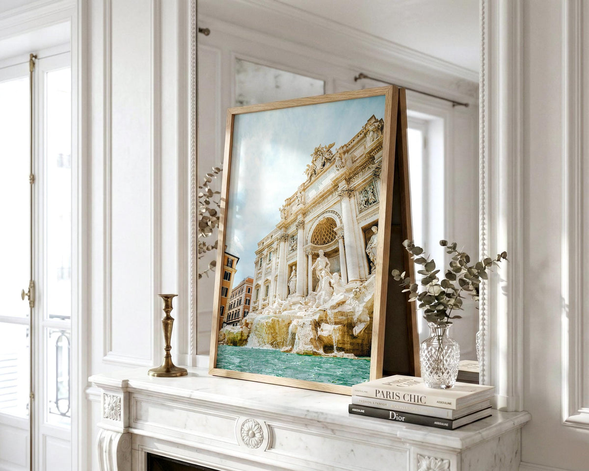 H Akbas Trevi Fountain Print - Baroque Marble Photo Wall Art – Hasan Akbas Fine Art