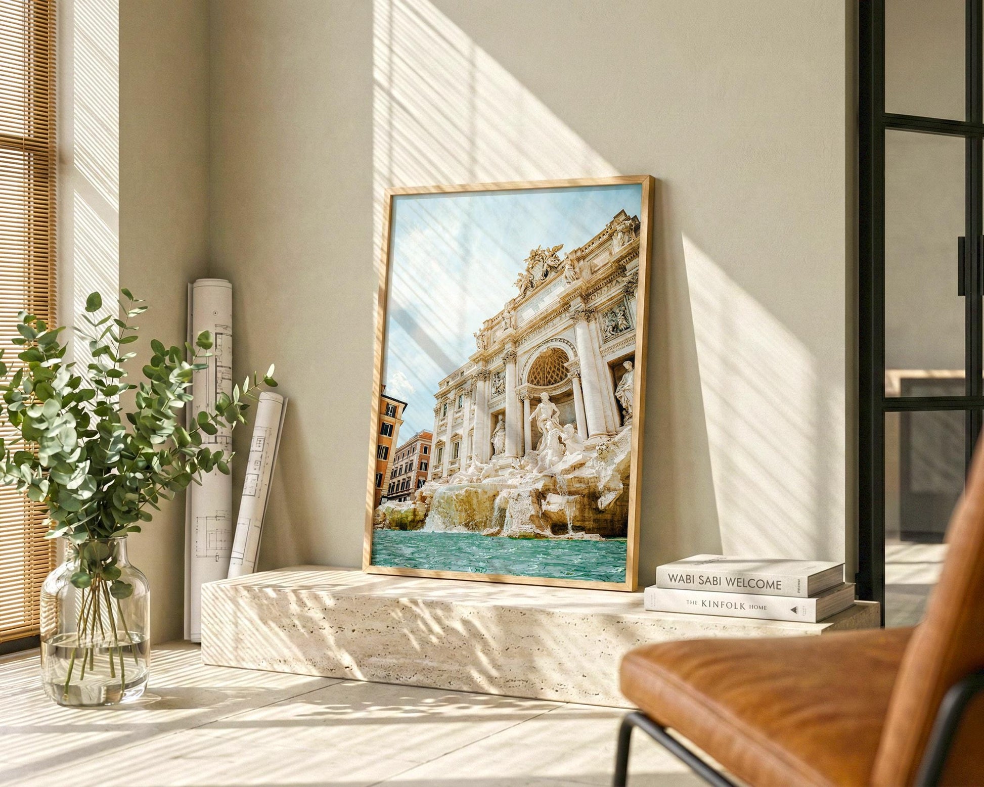 Rome Italy Trevi Fountain Print, Baroque Marble Photo, Turquoise Water Wall Art, Home Decor - Hasan Akbas Fine Art