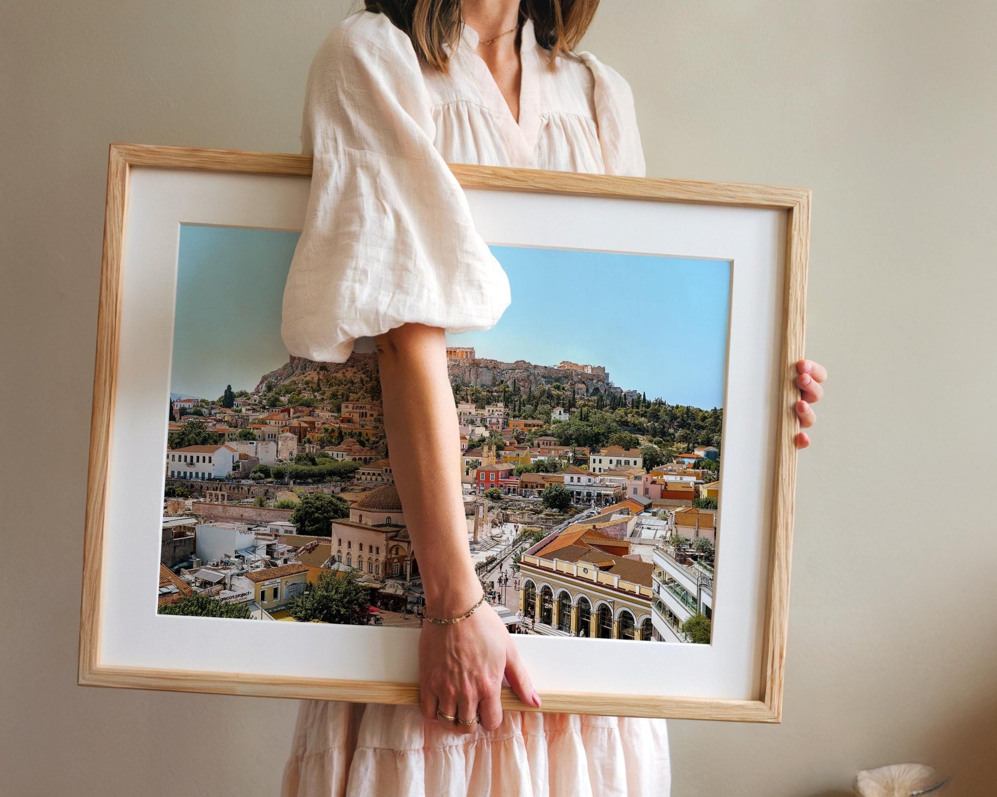 Athens Acropolis Print – Parthenon Photo With Mediterranean Cityscape & Terracotta Rooftops - Hasan Akbas Fine Art