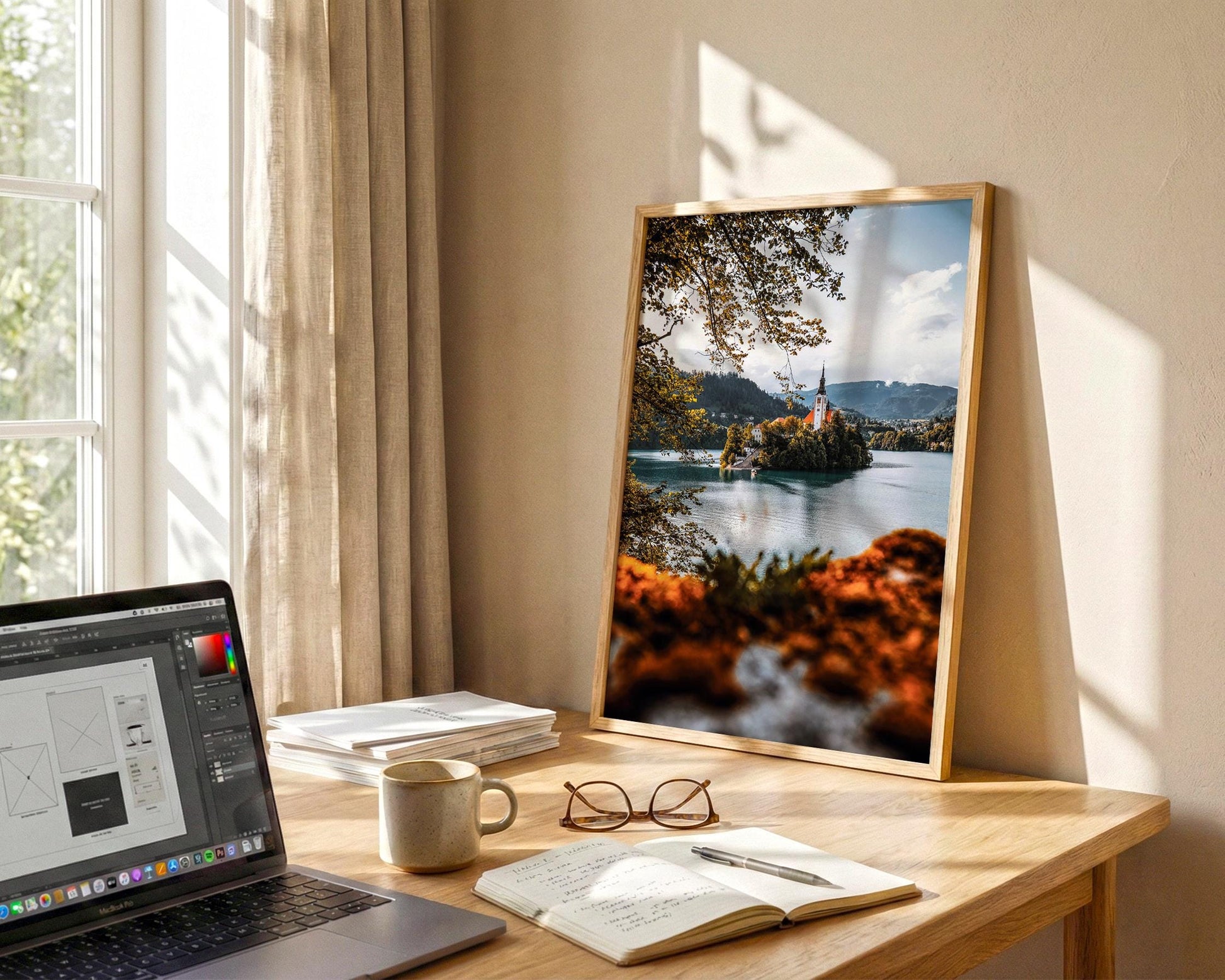 Lake Bled Wall Art – Slovenia Landscape Print | Autumn Island Church Fine Art - Hasan Akbas Fine Art