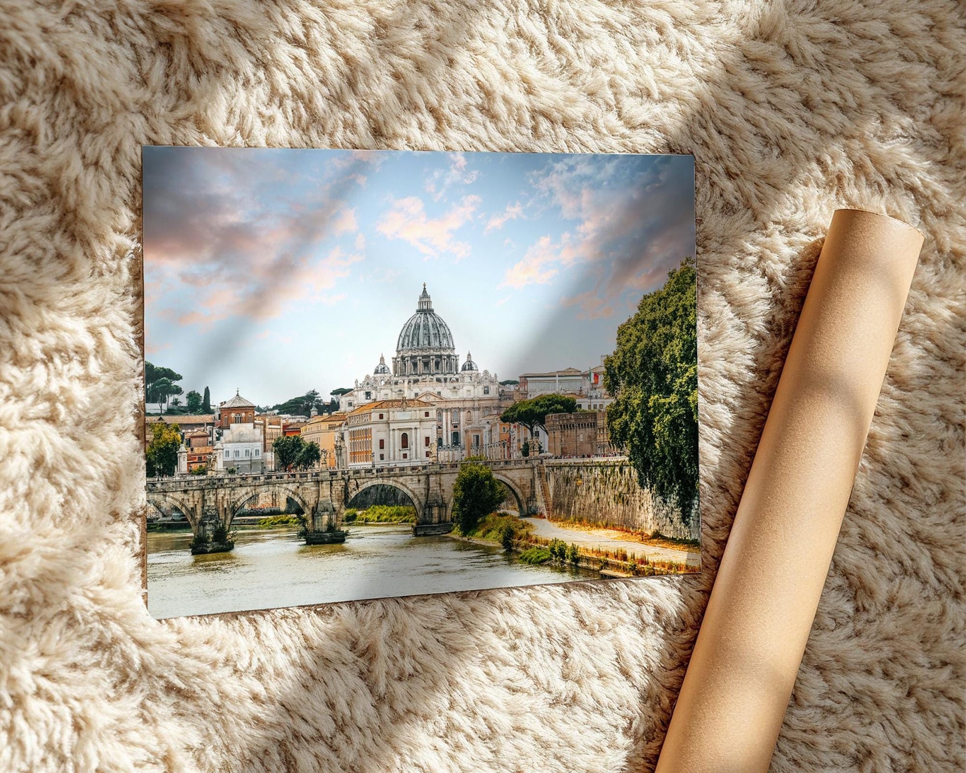 Rome Wall Art Print – St Peter’s Basilica Photo | Vatican City Art, Tiber River - Hasan Akbas Fine Art