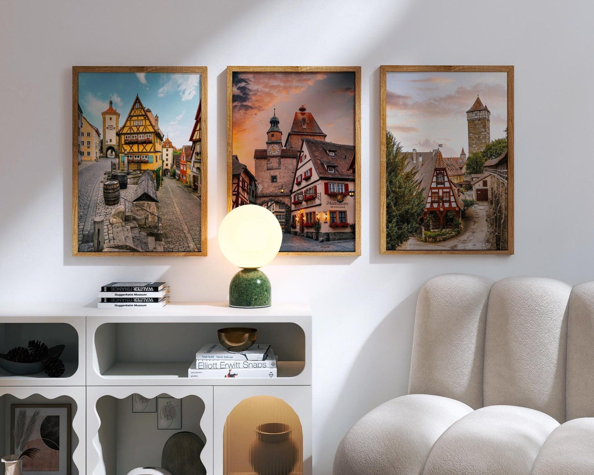 Rothenburg Germany Wall Art – Medieval Gallery Set With Plonlein Clock Tower Prints - Hasan Akbas Fine Art