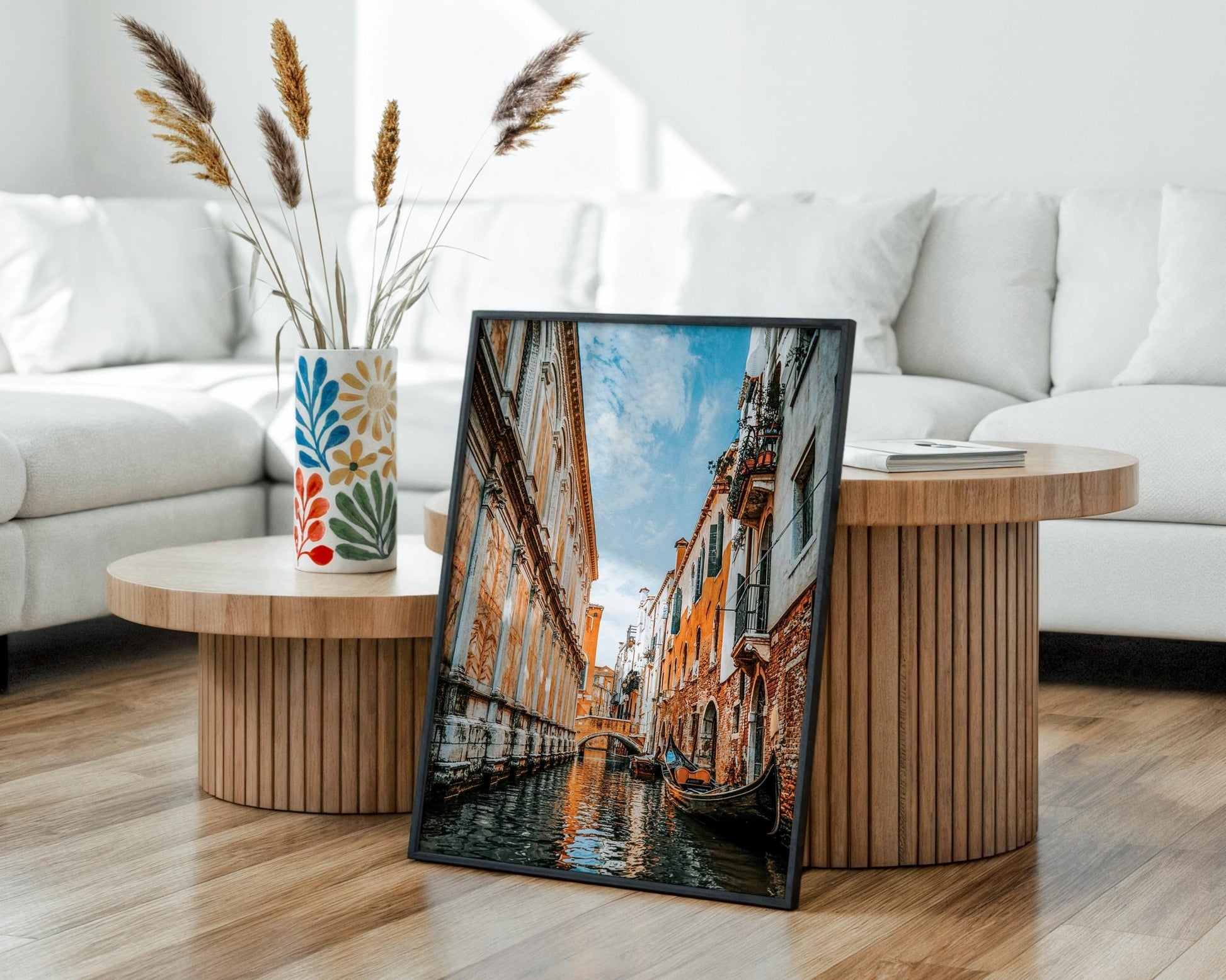 Venice Canal Wall Art - Gondola Photo Print | Rustic Italy Wall Decor Gift - Hasan Akbas Fine Art