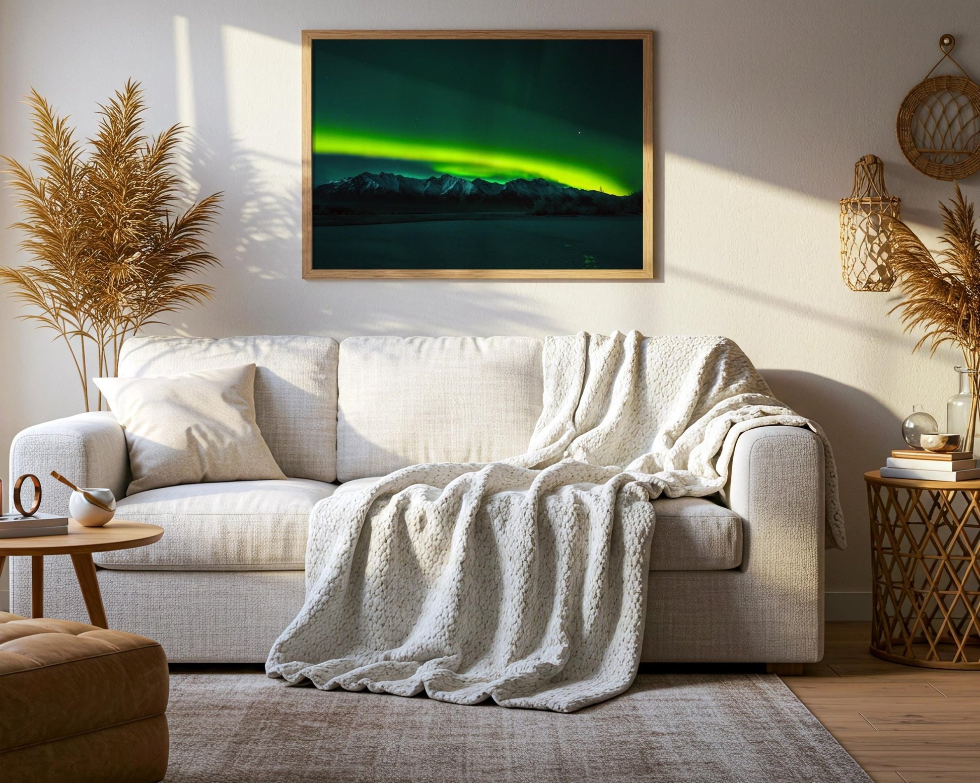 Alaska USA Northern Lights Wall Art, Aurora Borealis Photo, Fairbanks Print, Nature Home Decor - Hasan Akbas Fine Art
