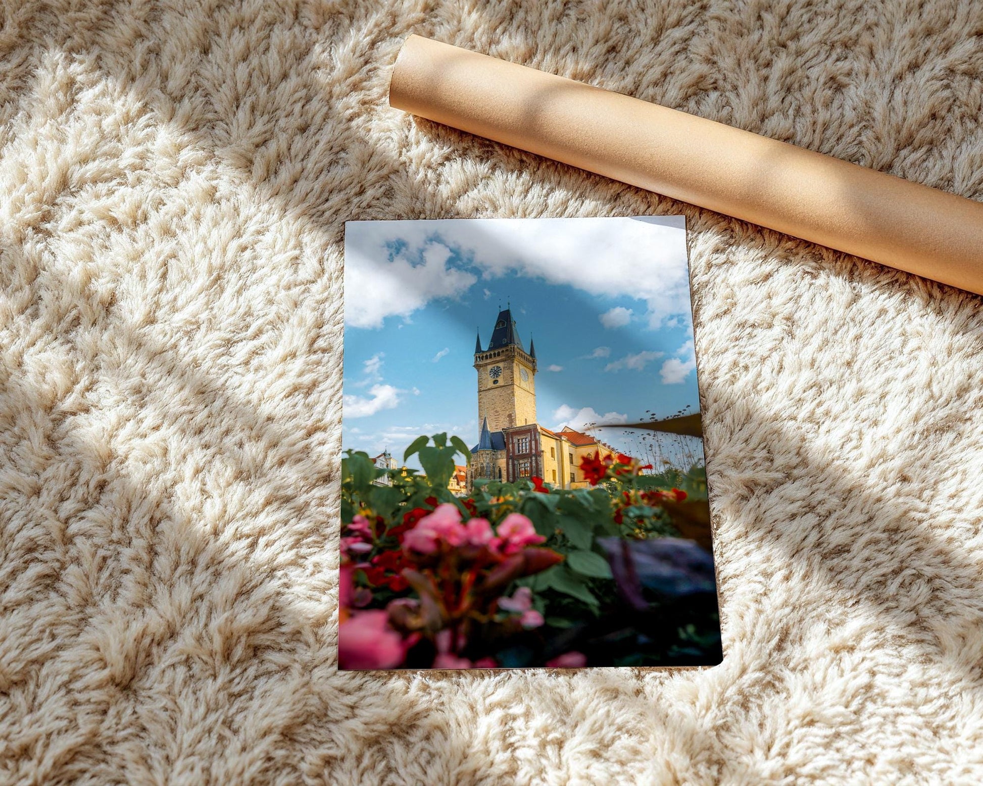 Prague Clock Print - Astronomical Clock Tower Fine Art, Old Town Hall Wall Decor - Hasan Akbas Fine Art