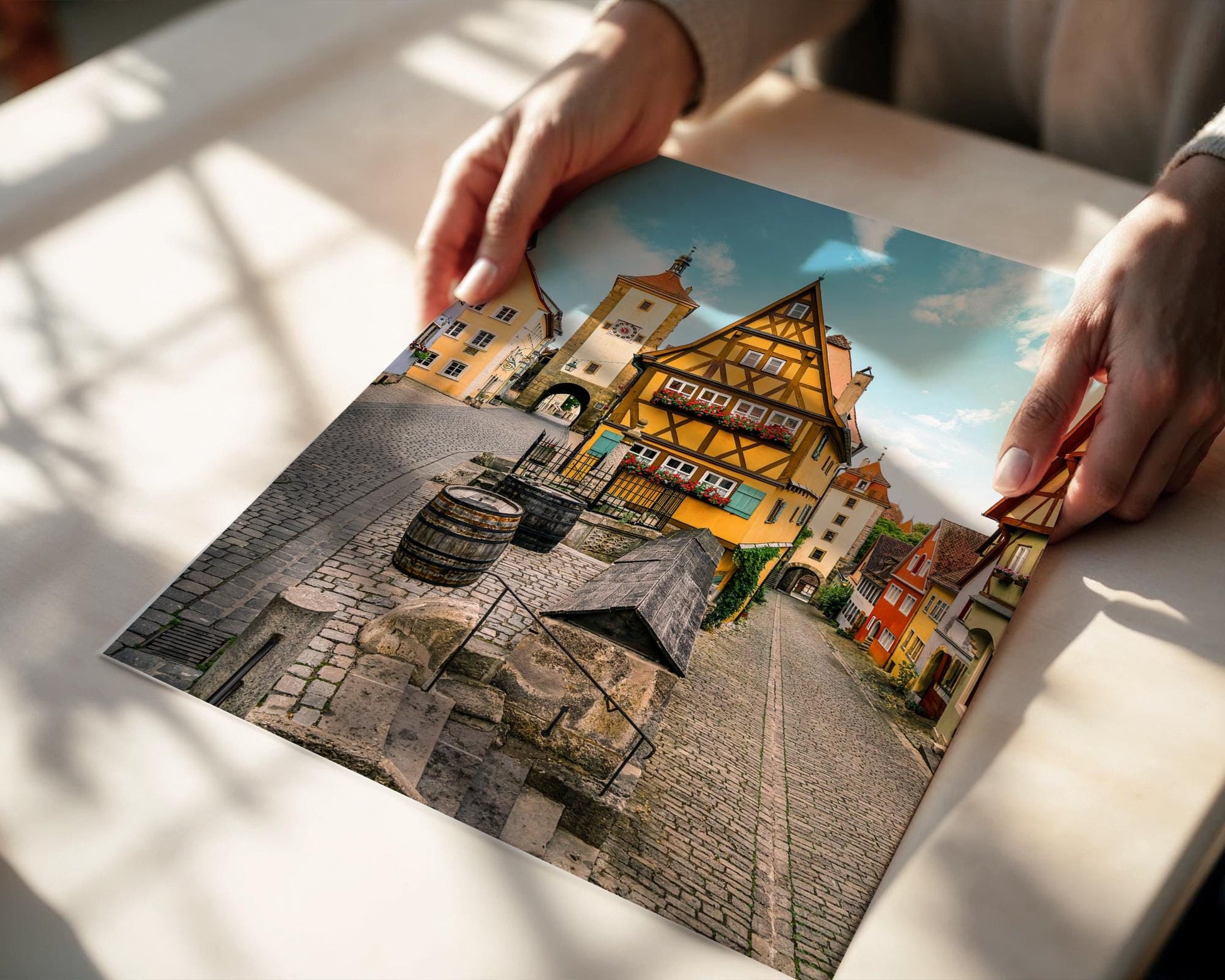 Rothenburg Germany Wall Art – Medieval Gallery Set With Plonlein Clock Tower Prints - Hasan Akbas Fine Art