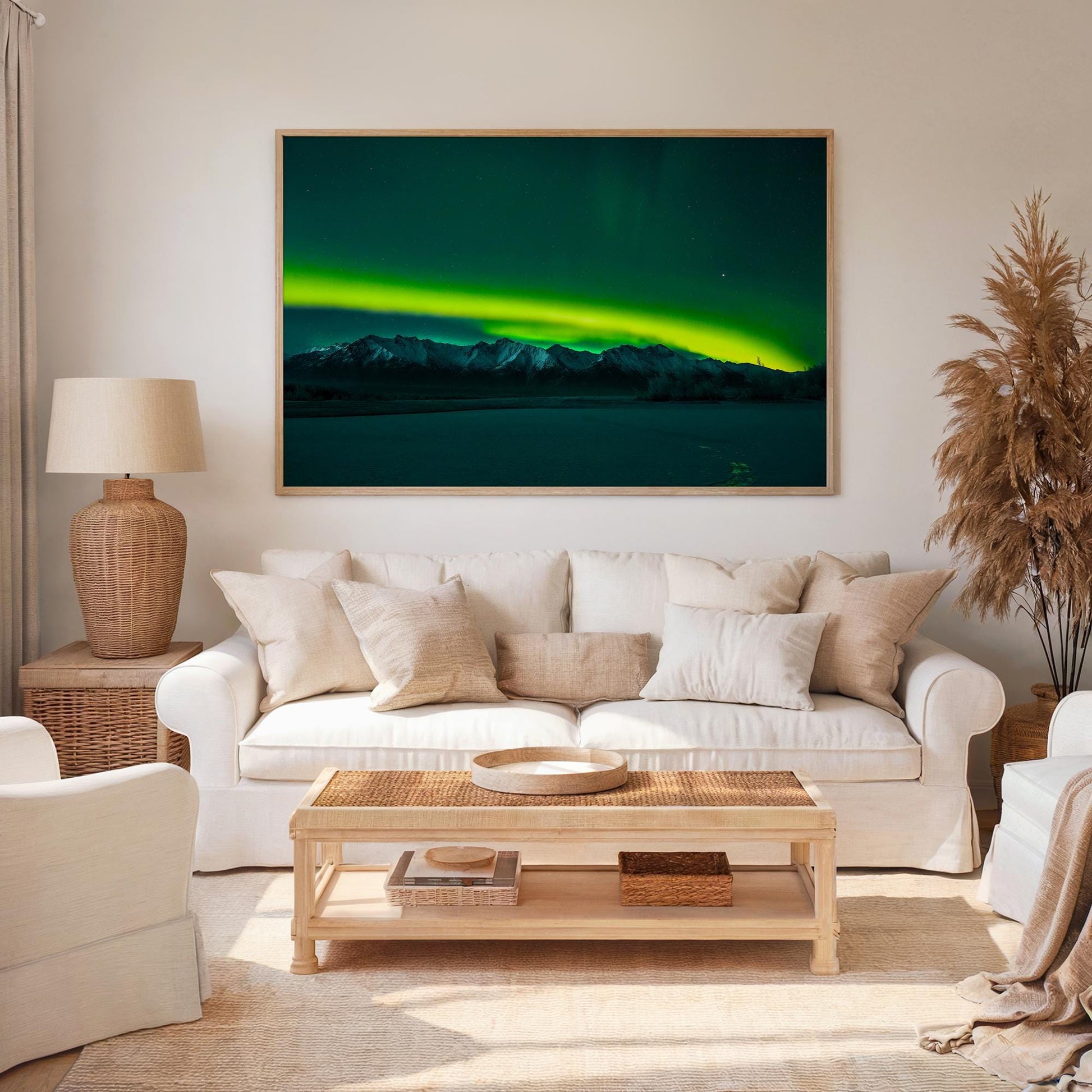 Alaska USA Northern Lights Wall Art, Aurora Borealis Photo, Fairbanks Print, Nature Home Decor - Hasan Akbas Fine Art