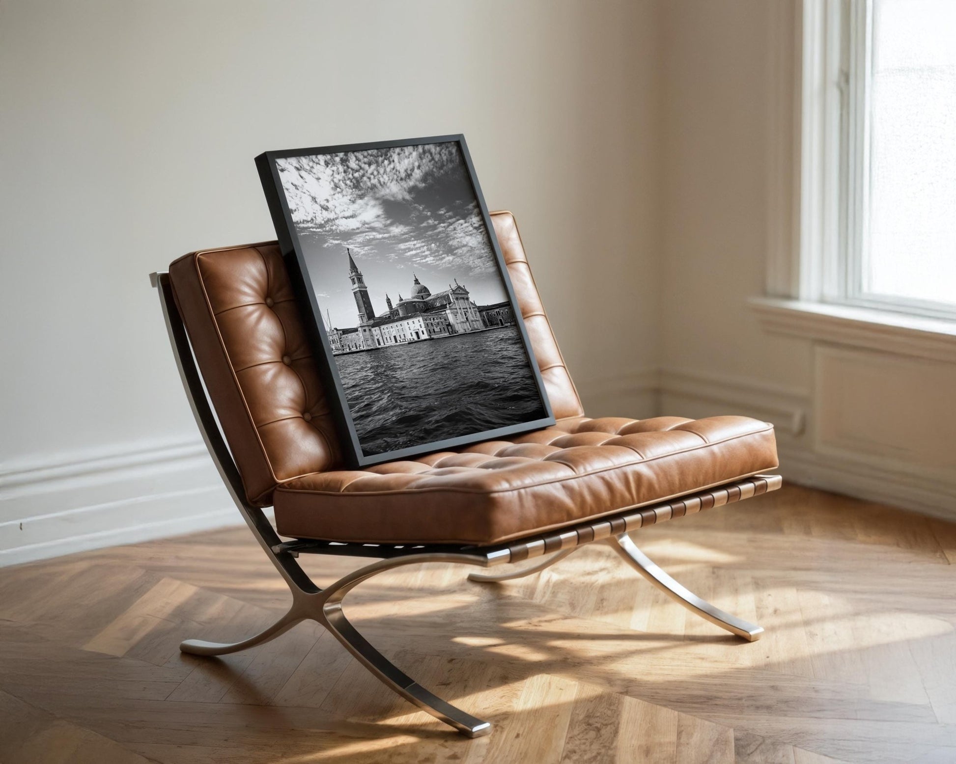 Venice Wall Art – Black and White Italy Photography Print | San Giorgio Maggiore Large Decor - Hasan Akbas Fine Art