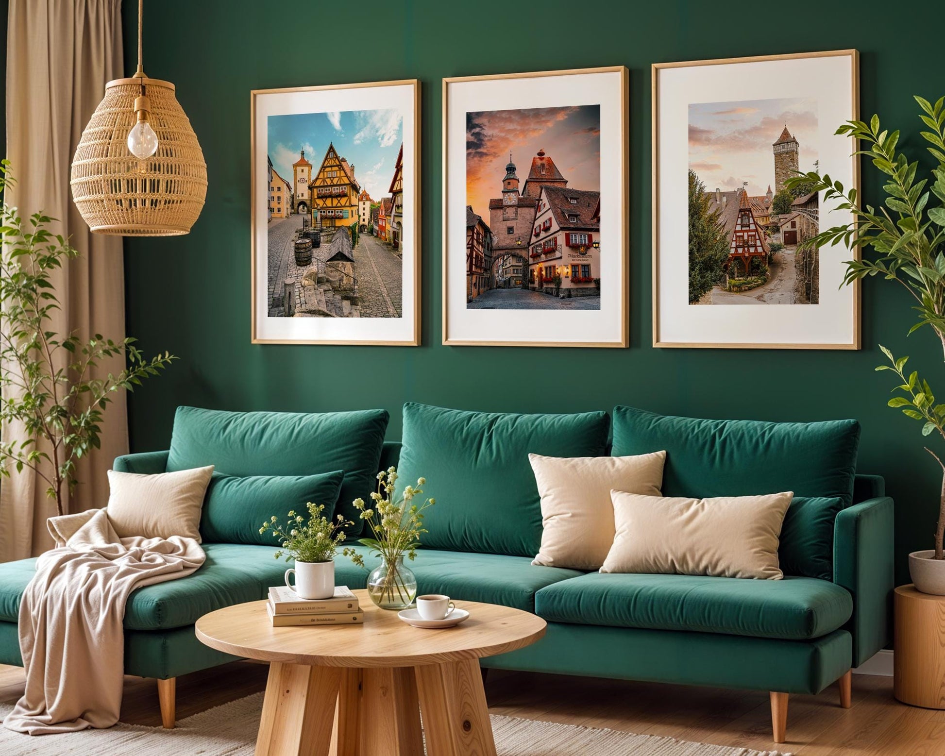 Rothenburg Germany Wall Art – Medieval Gallery Set With Plonlein Clock Tower Prints - Hasan Akbas Fine Art