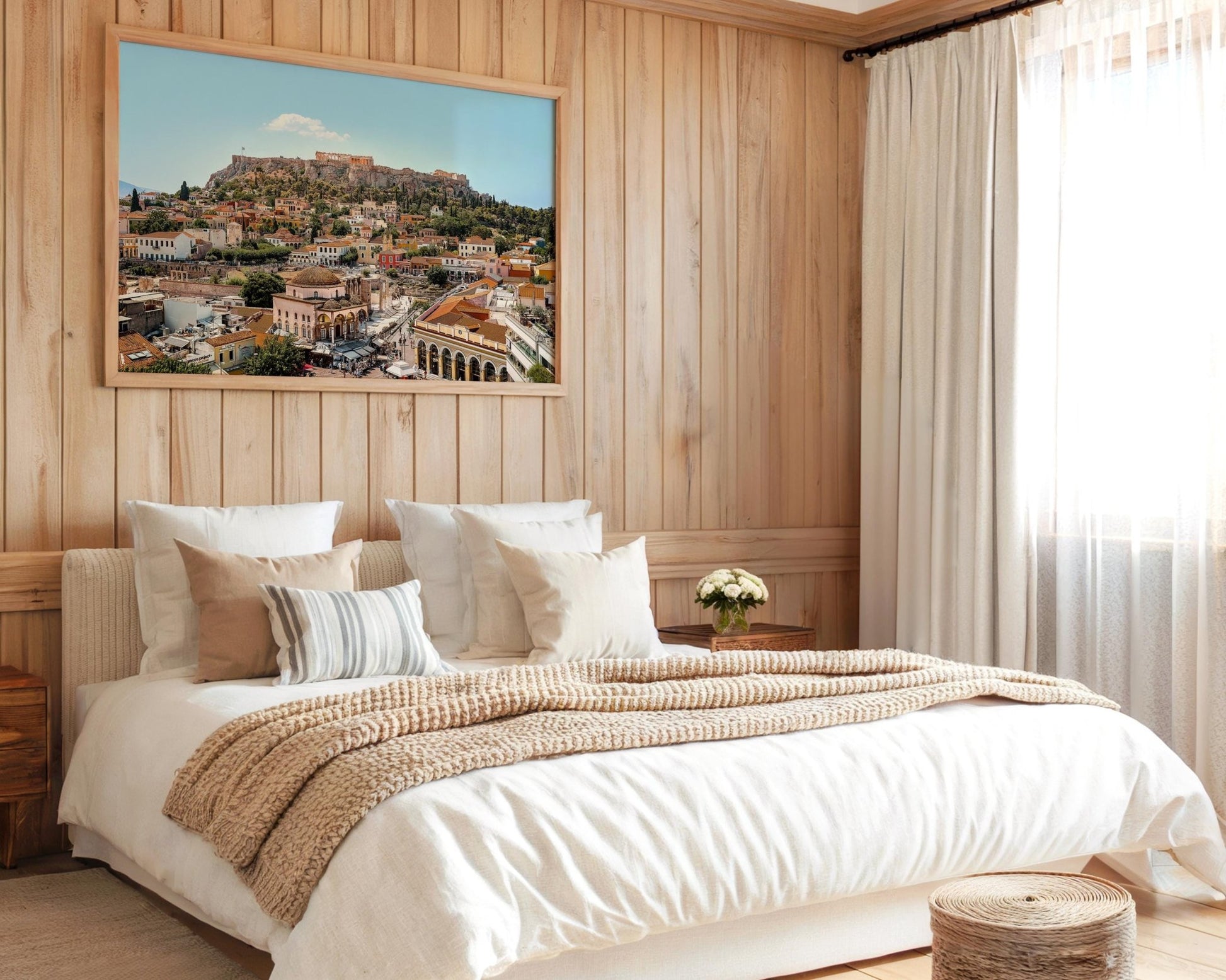 Athens Acropolis Print – Parthenon Photo With Mediterranean Cityscape & Terracotta Rooftops - Hasan Akbas Fine Art