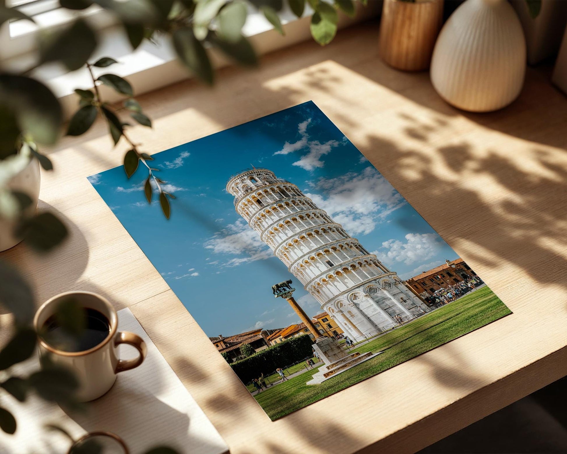 Pisa Italy Wall Art Print, Leaning Tower Photo, Tuscany Photography, Minimalist Home Decor - Hasan Akbas Fine Art