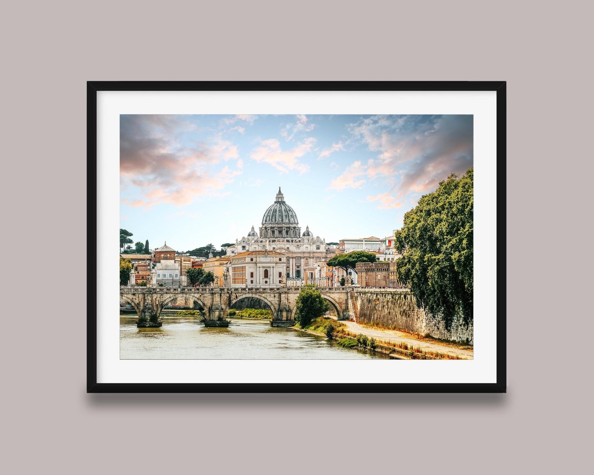 Rome Wall Art Print – St Peter’s Basilica Photo | Vatican City Art, Tiber River - Hasan Akbas Fine Art