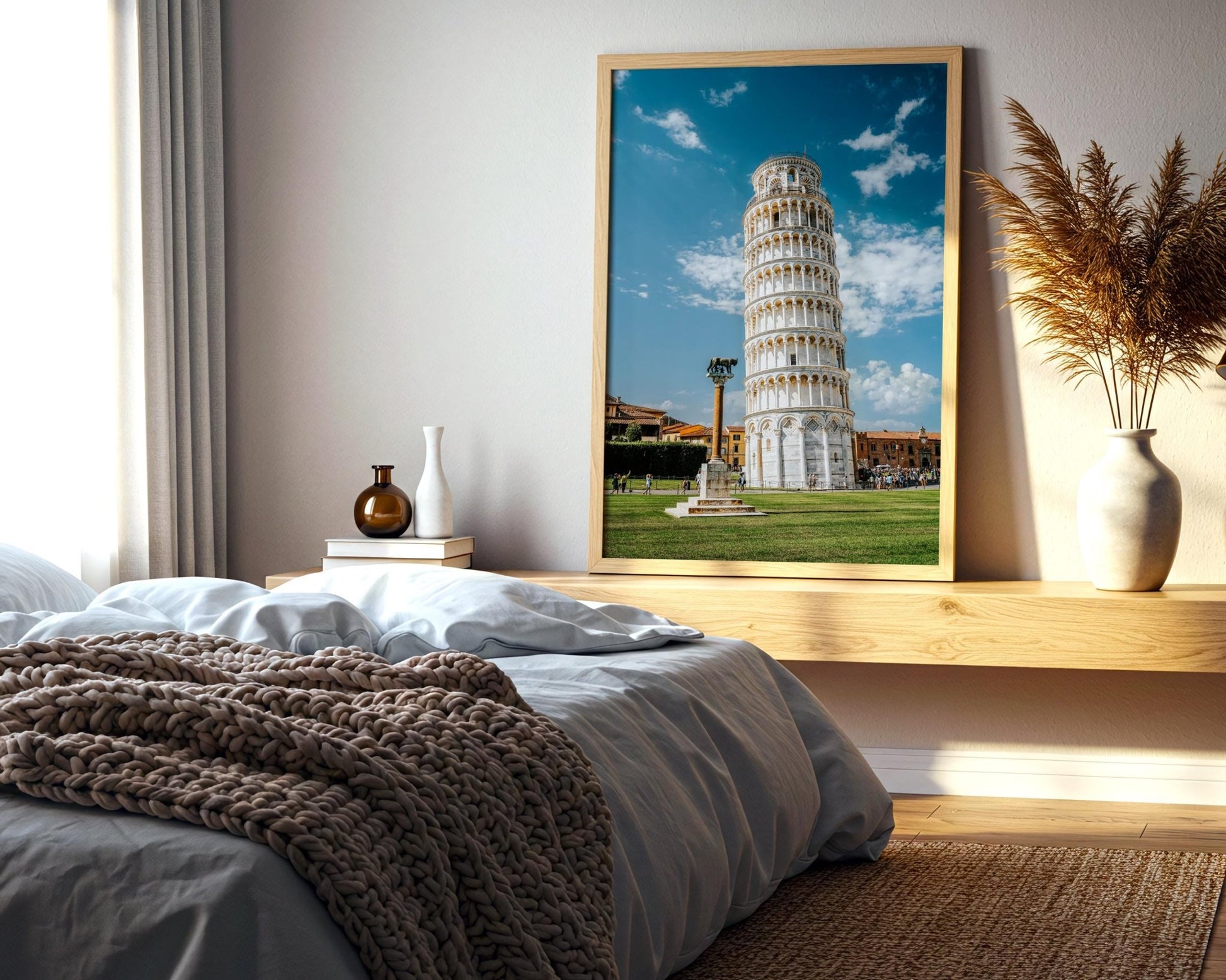 Pisa Italy Wall Art Print, Leaning Tower Photo, Tuscany Photography, Minimalist Home Decor - Hasan Akbas Fine Art
